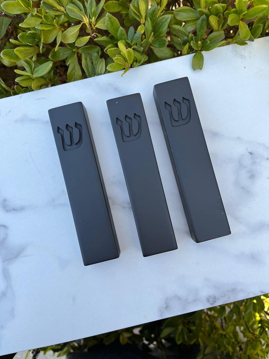 AS Mezuzah Case with Scroll - 5 Inches Black