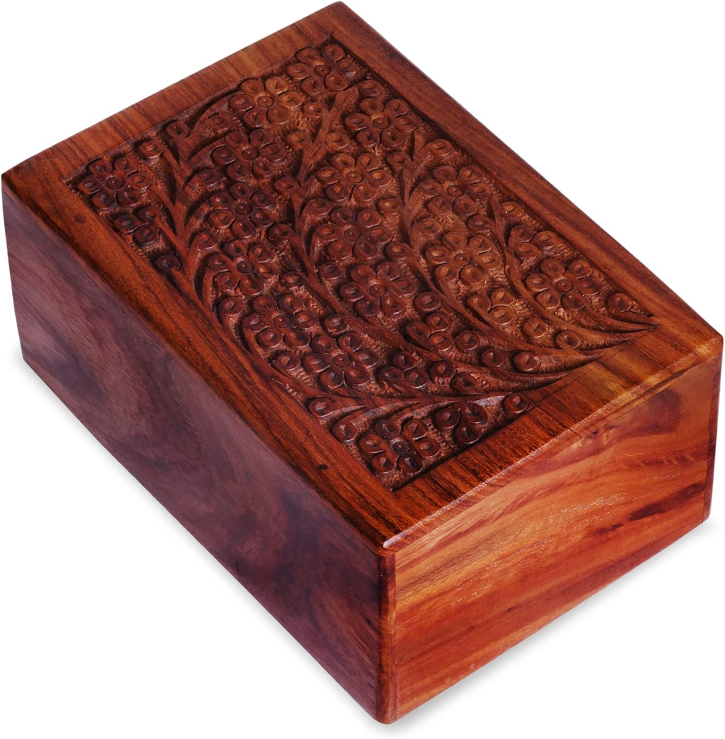 Wooden Urn for Human and Pet Ashes - Decorative Keepsake
