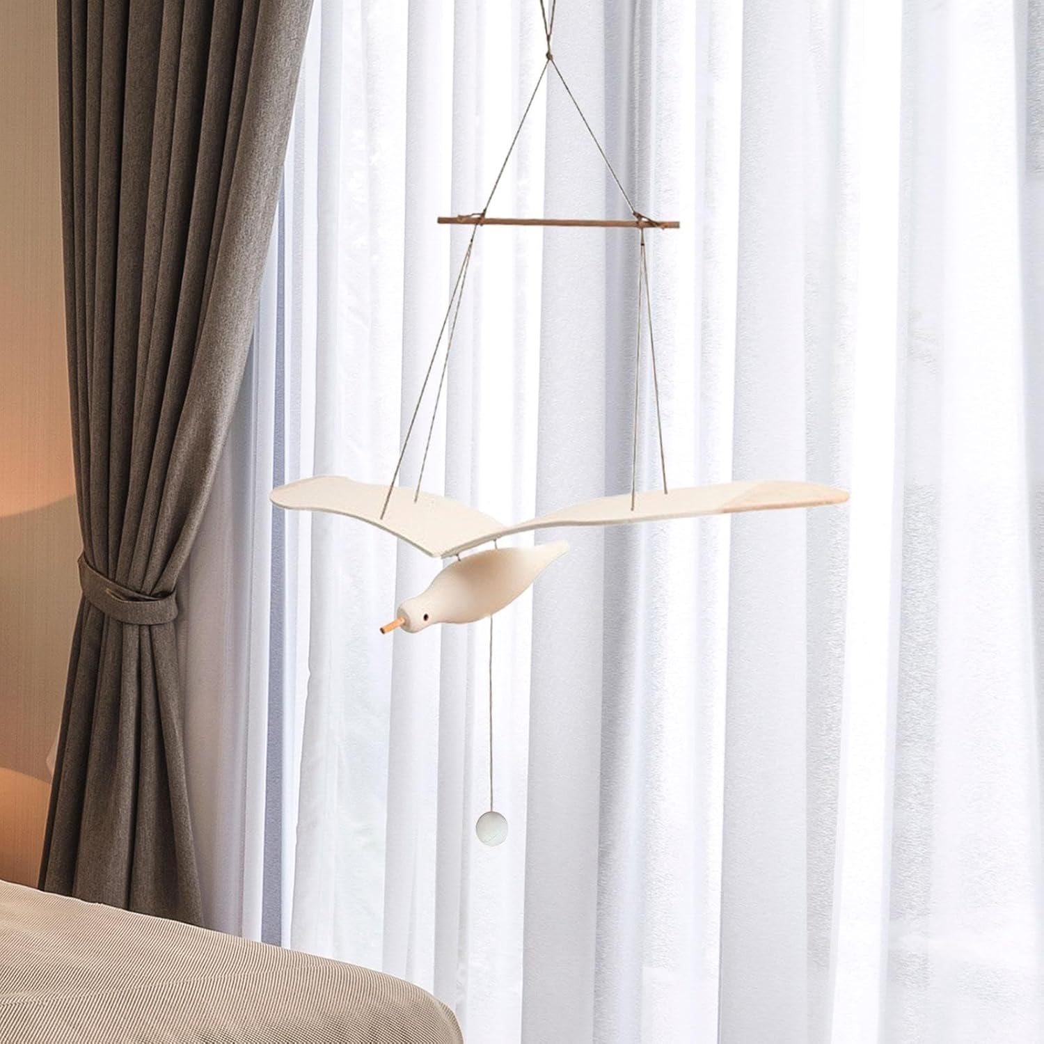 Wooden Seagull Mobile for Home Decor