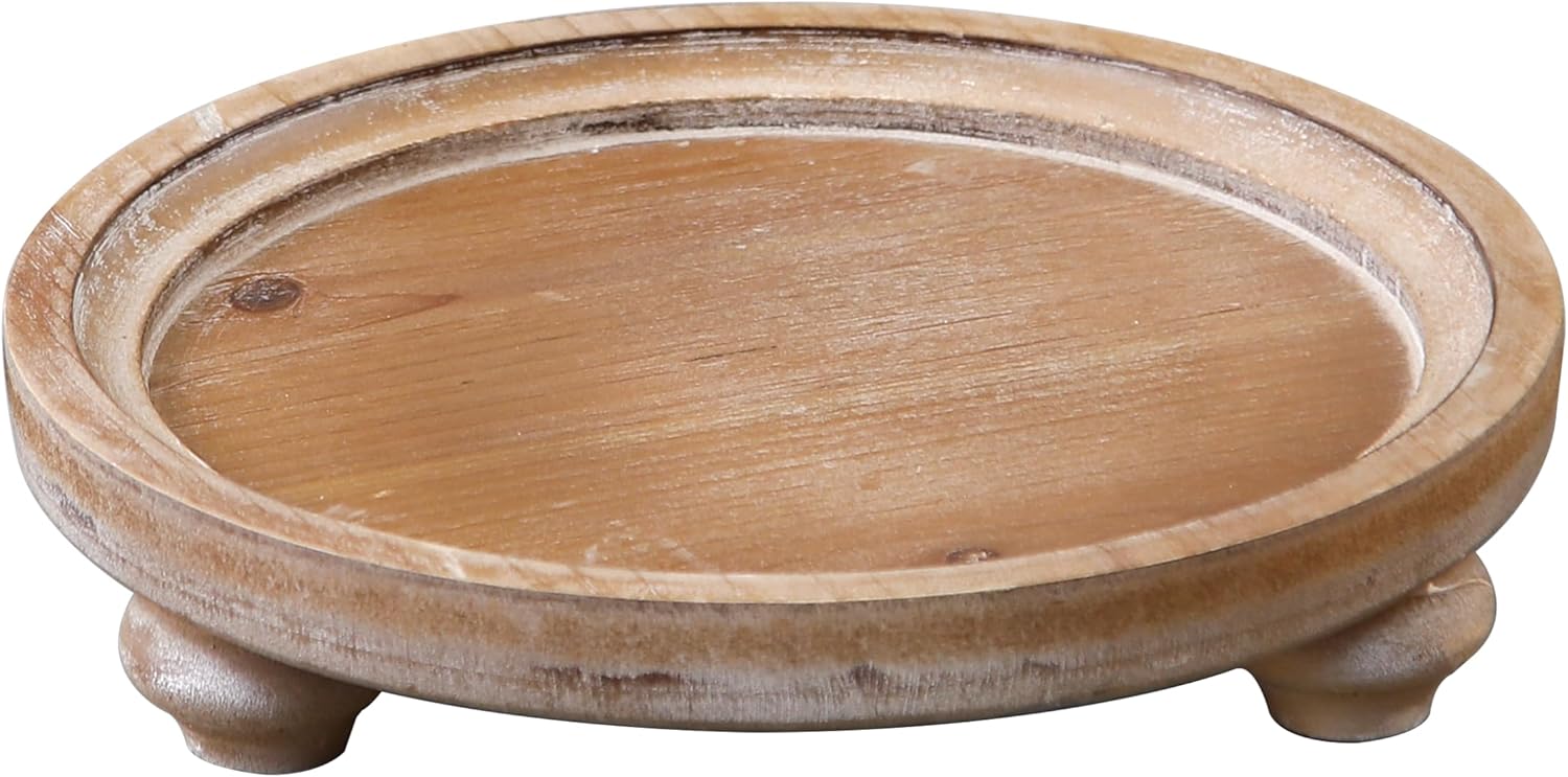 SOFE 10 Inch Round Wooden Serving Tray