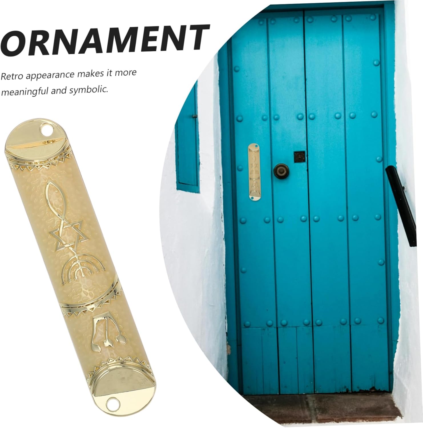 HOOTNEE 1set Metal Mezuzah Door Blessing Scroll