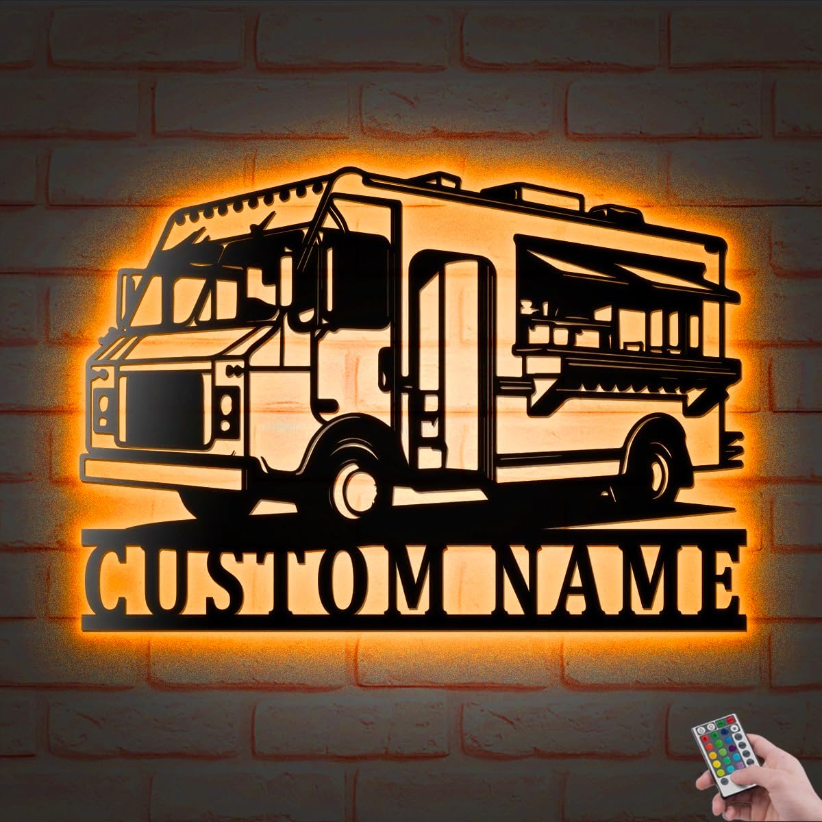 Custom Food Truck Metal Wall Art Sign Personalized Home Decor