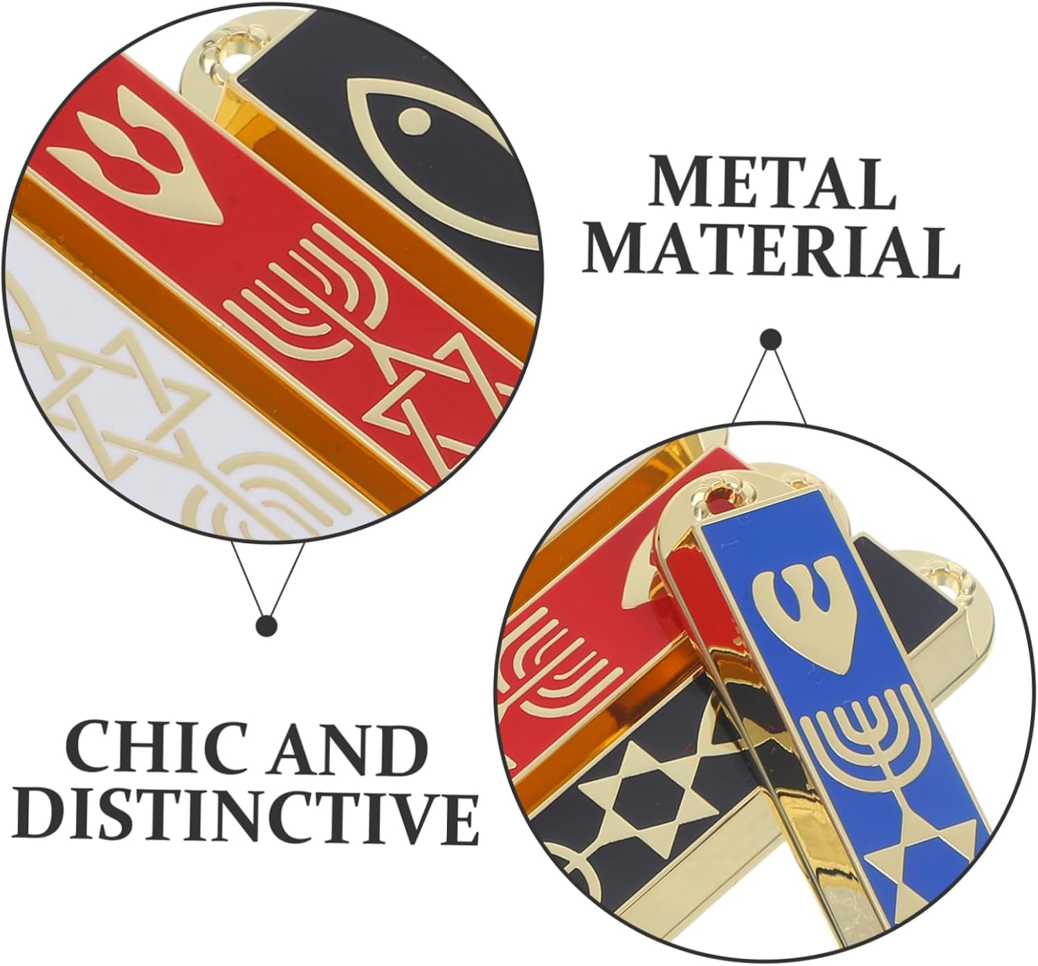 Wakauto 4pcs Retro Mezuzah Cases Decorative Gatepost Gifts