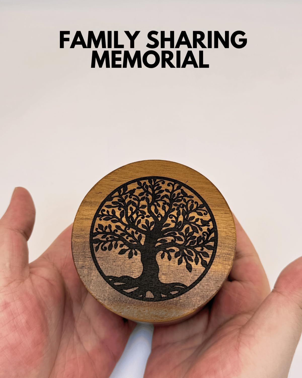 Small Wooden Urn for Human Ashes Keepsake Cremation Box