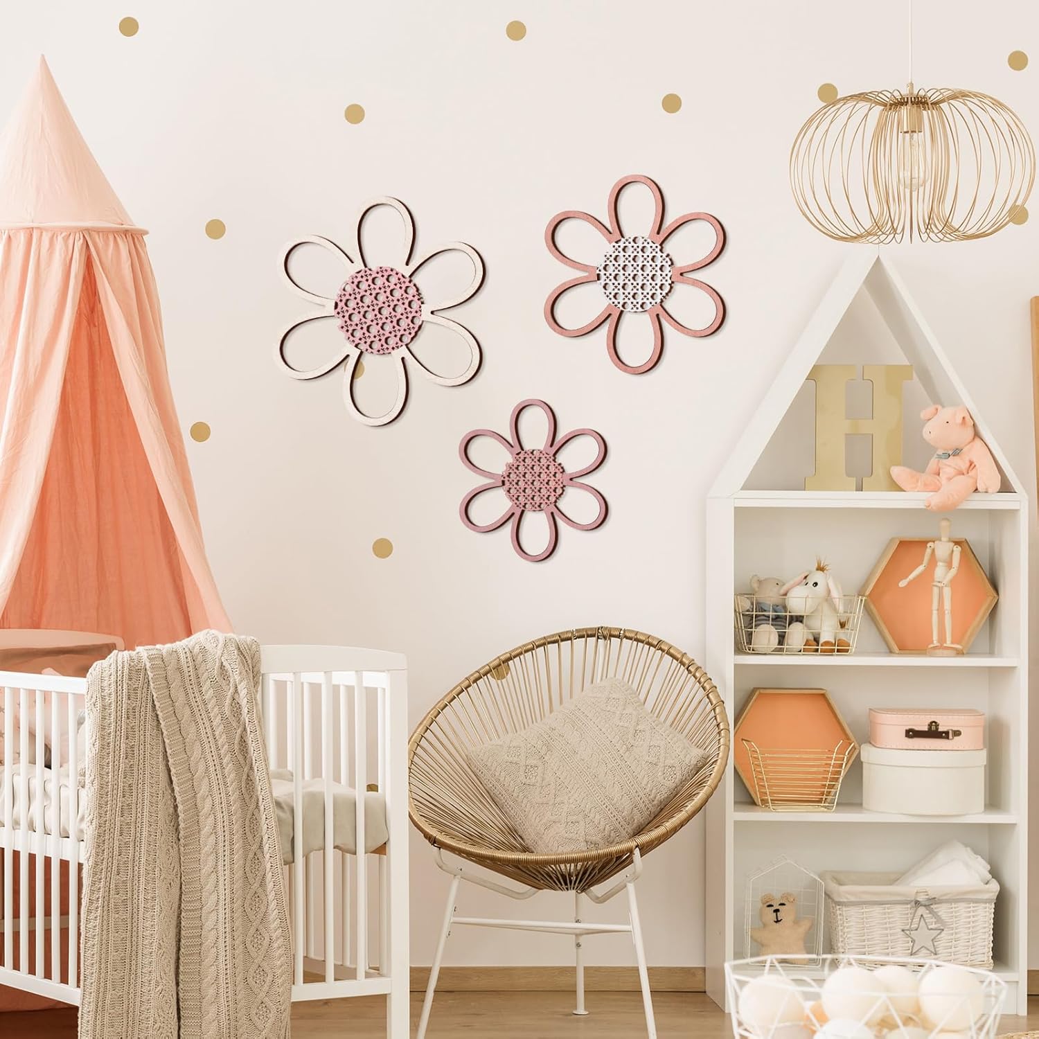 Maitys 3 Piece Boho Daisy Wall Decor Set