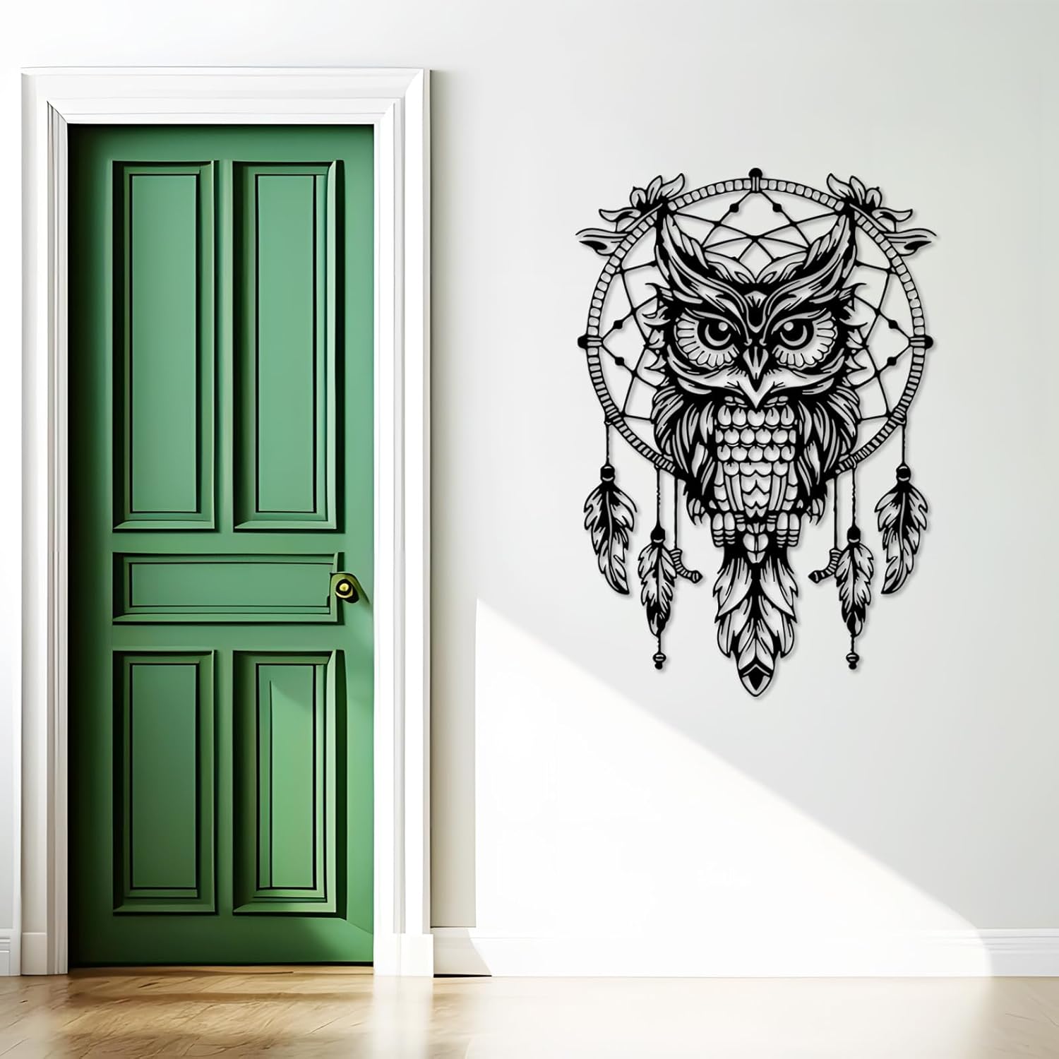 SZI Owl Dreamcatcher Metal Wall Art 24x16 Inch