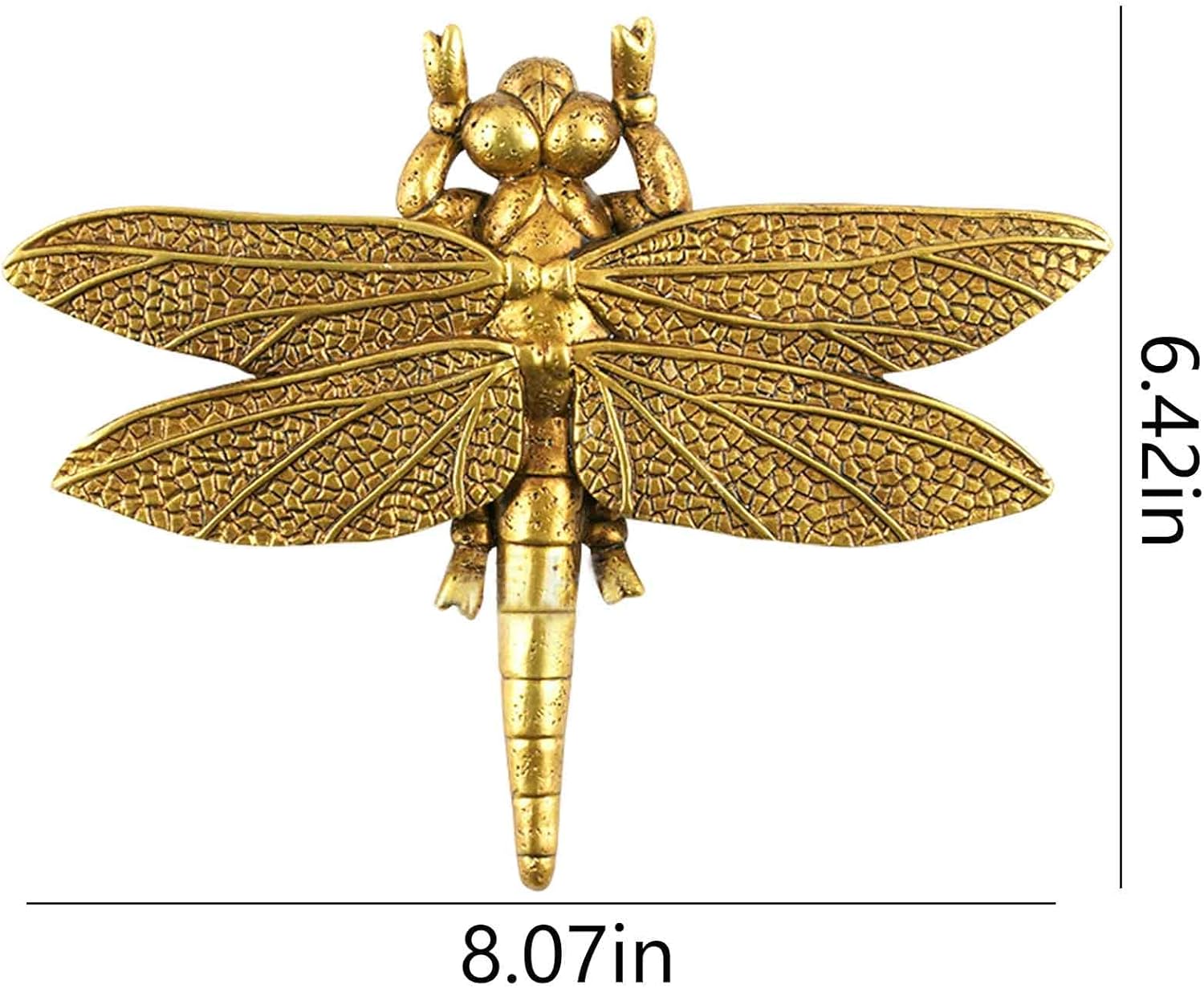 SnowOwl Gold Dragonfly Wall Sculpture Decor