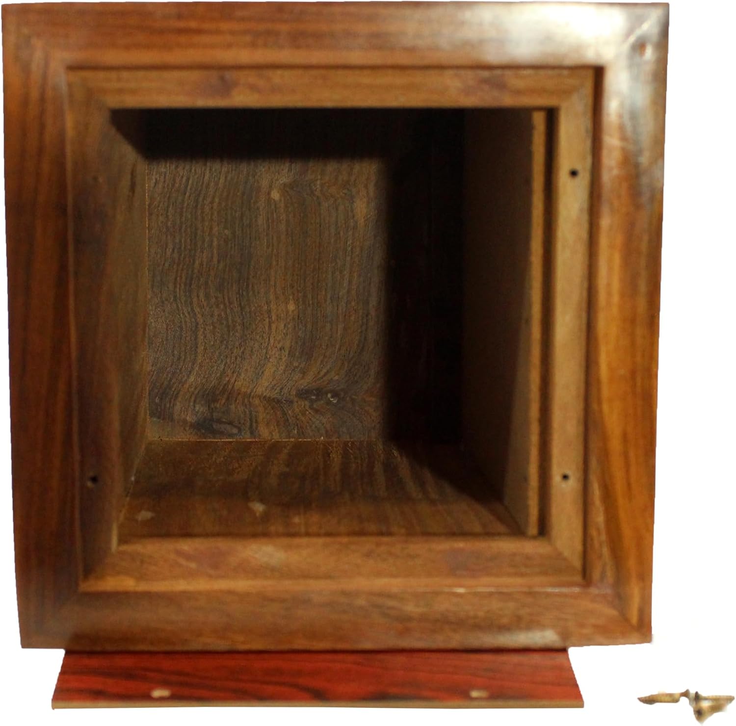 Elegant Handcrafted Rosewood Cremation Urn with Photo Frame