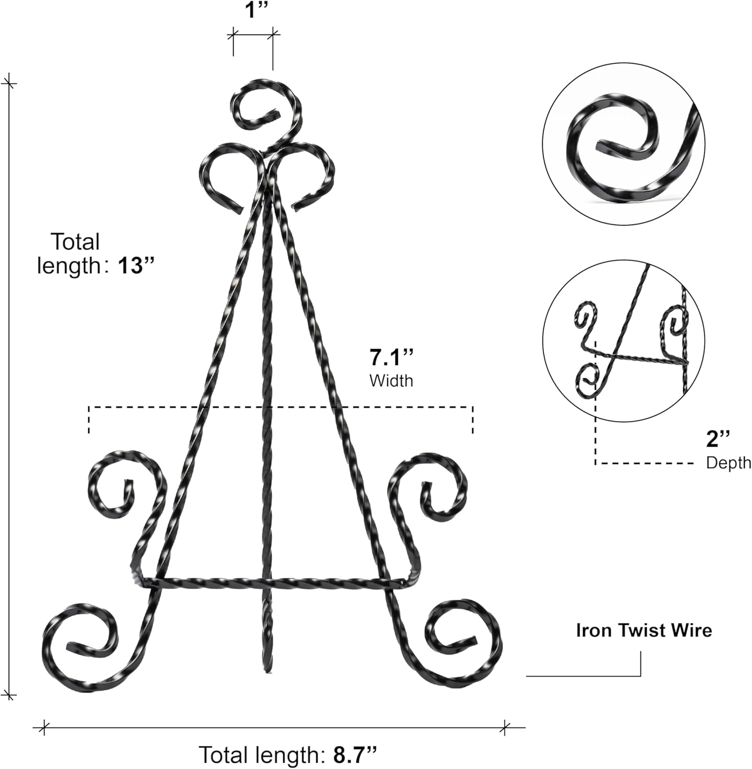 HOHIYA 3 Pcs 125 Inch Table Top Easels for Display