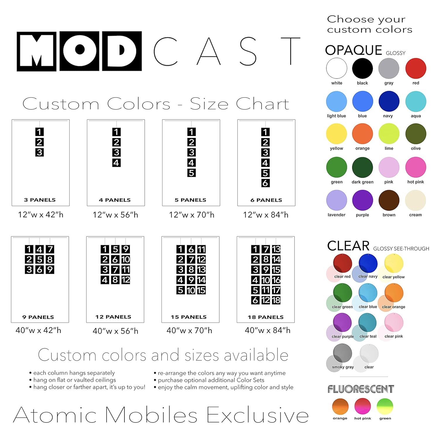 1970 Retro Style MODcast Hanging Mobile Room Divider