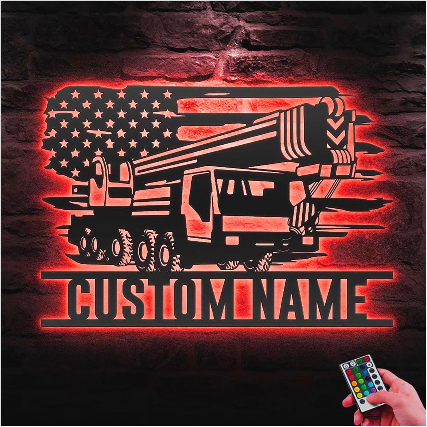 Custom LED Metal Sign Heavy Equipment Decor