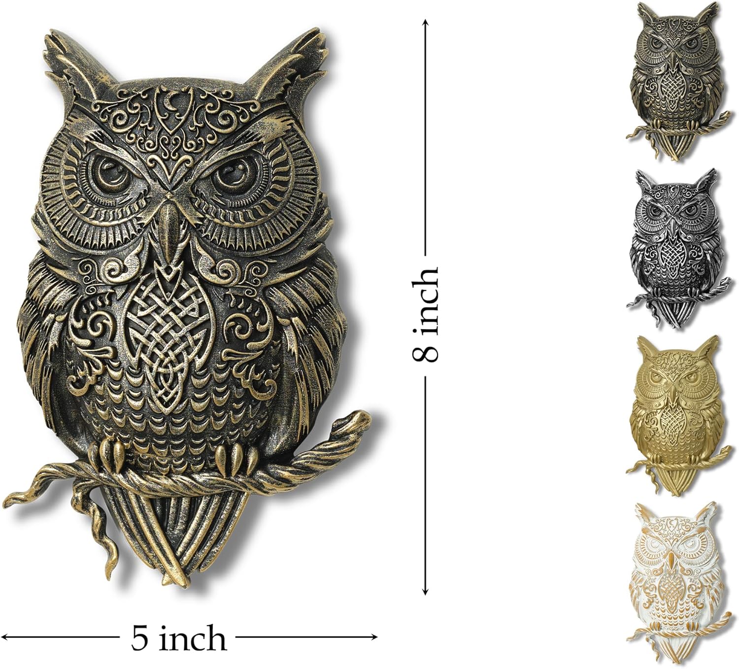 AMOIENSIS Owl Wall Art Sculpture Pack of 2