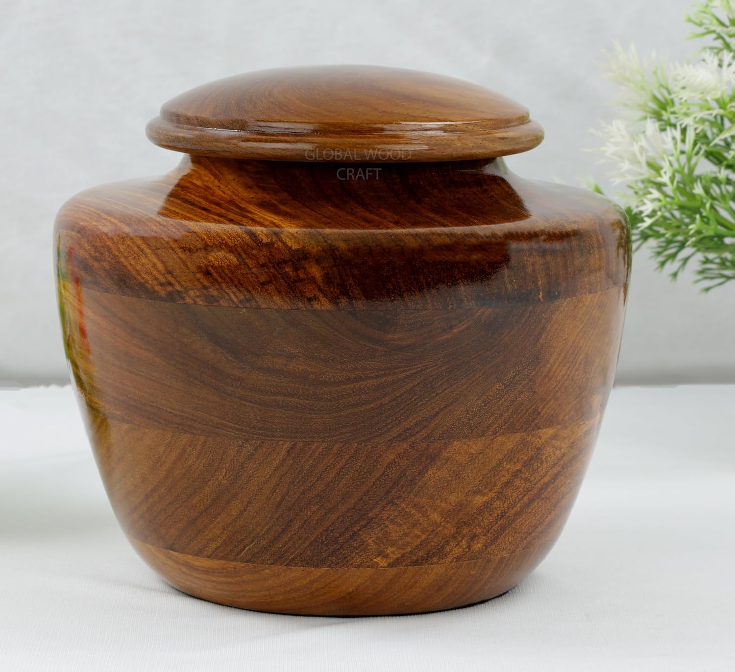 Hand Crafted Rosewood Urn Medium 50 Cubic Inches