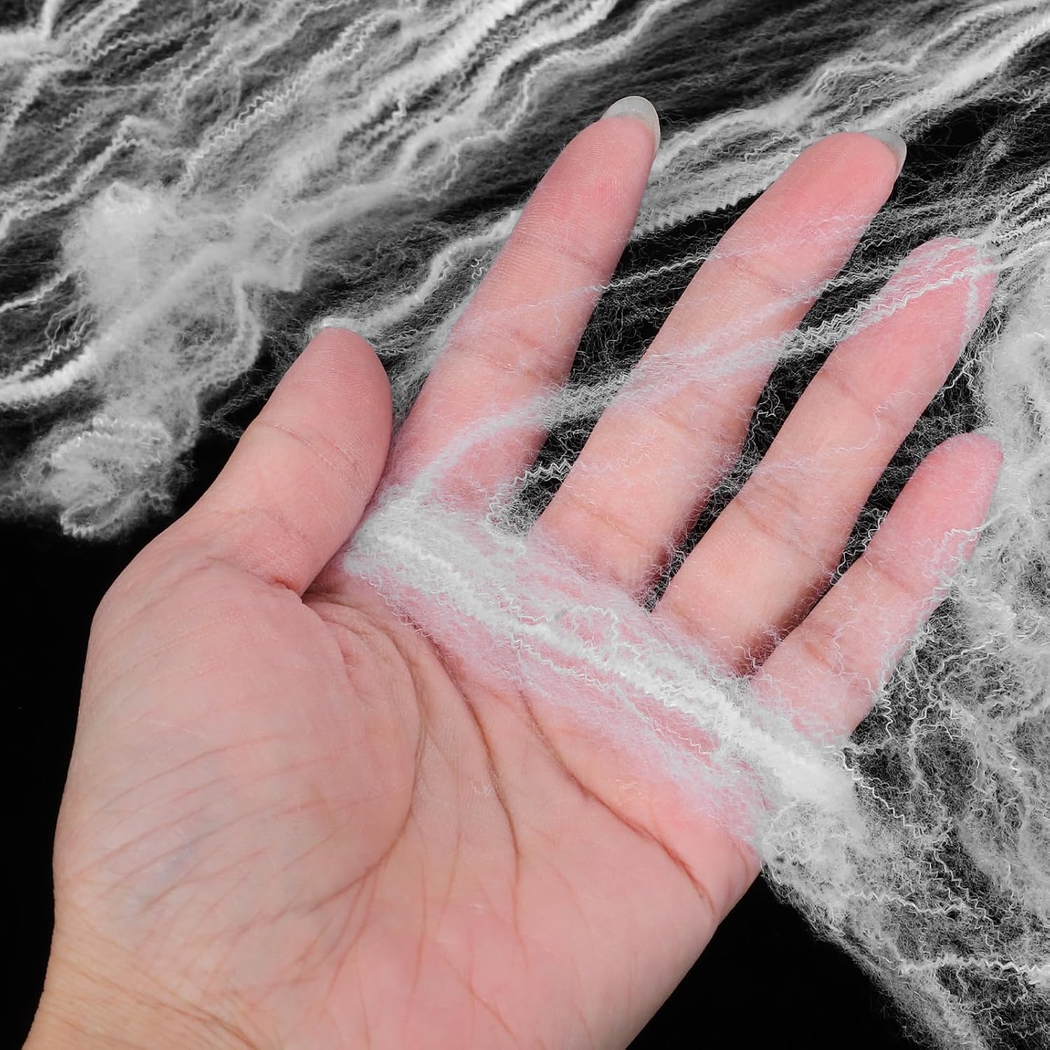 CIMAXIC 4 Pack Fake Spider Webs for Halloween