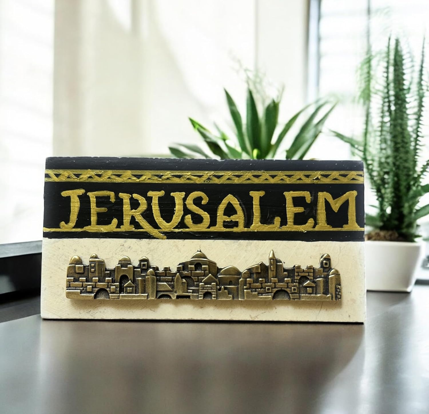 Hand-Painted Customized Jerusalem Stone Decor