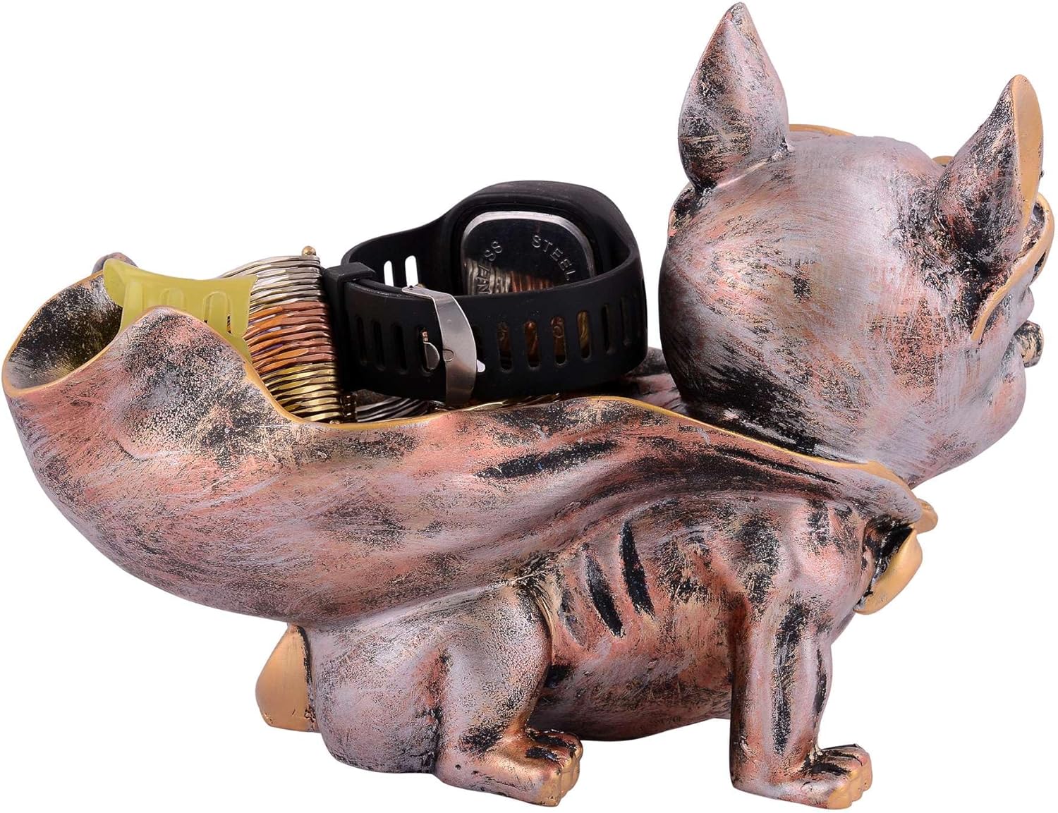 Cool Dog Showpiece with Plate for Home Decor