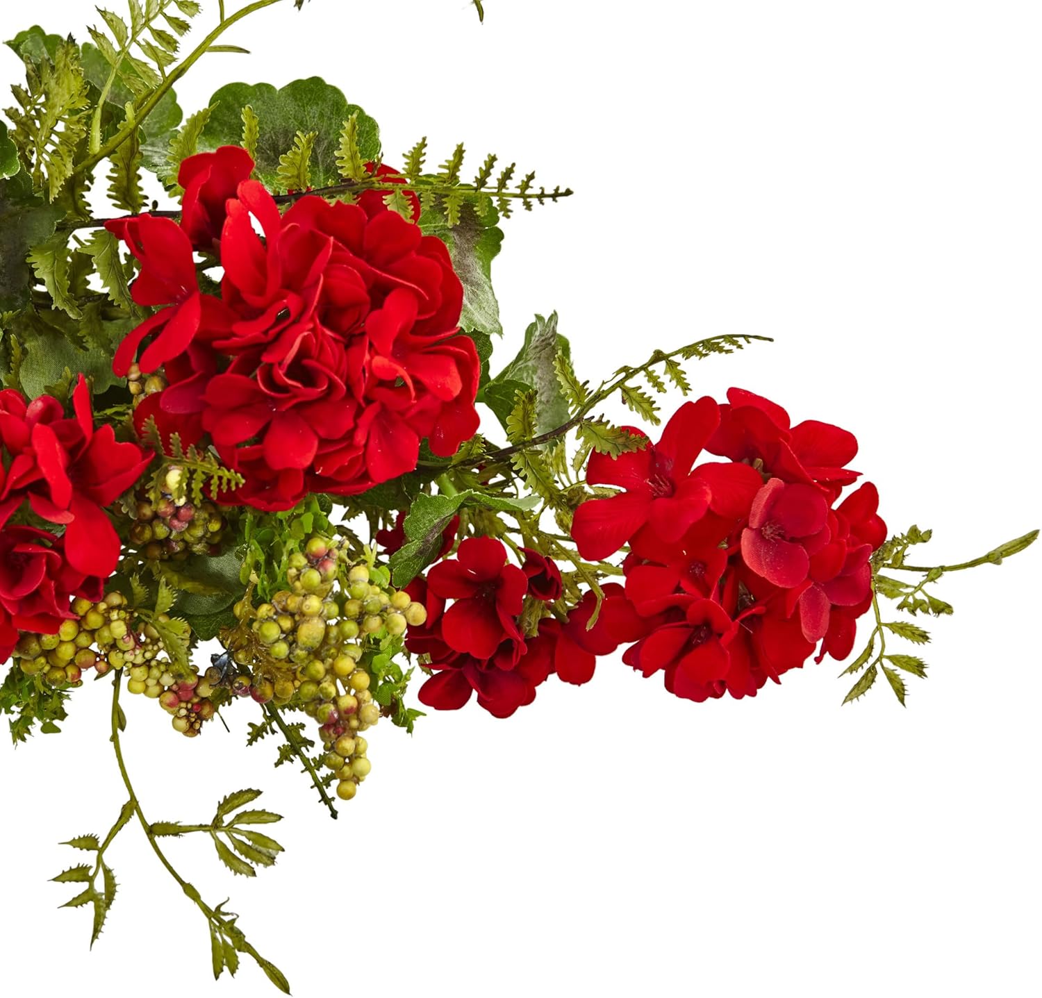 Nearly Natural 32in Geranium and Berry Swag