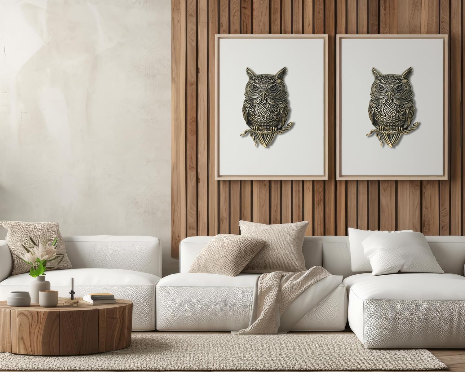 AMOIENSIS Owl Wall Art Sculpture Pack of 2