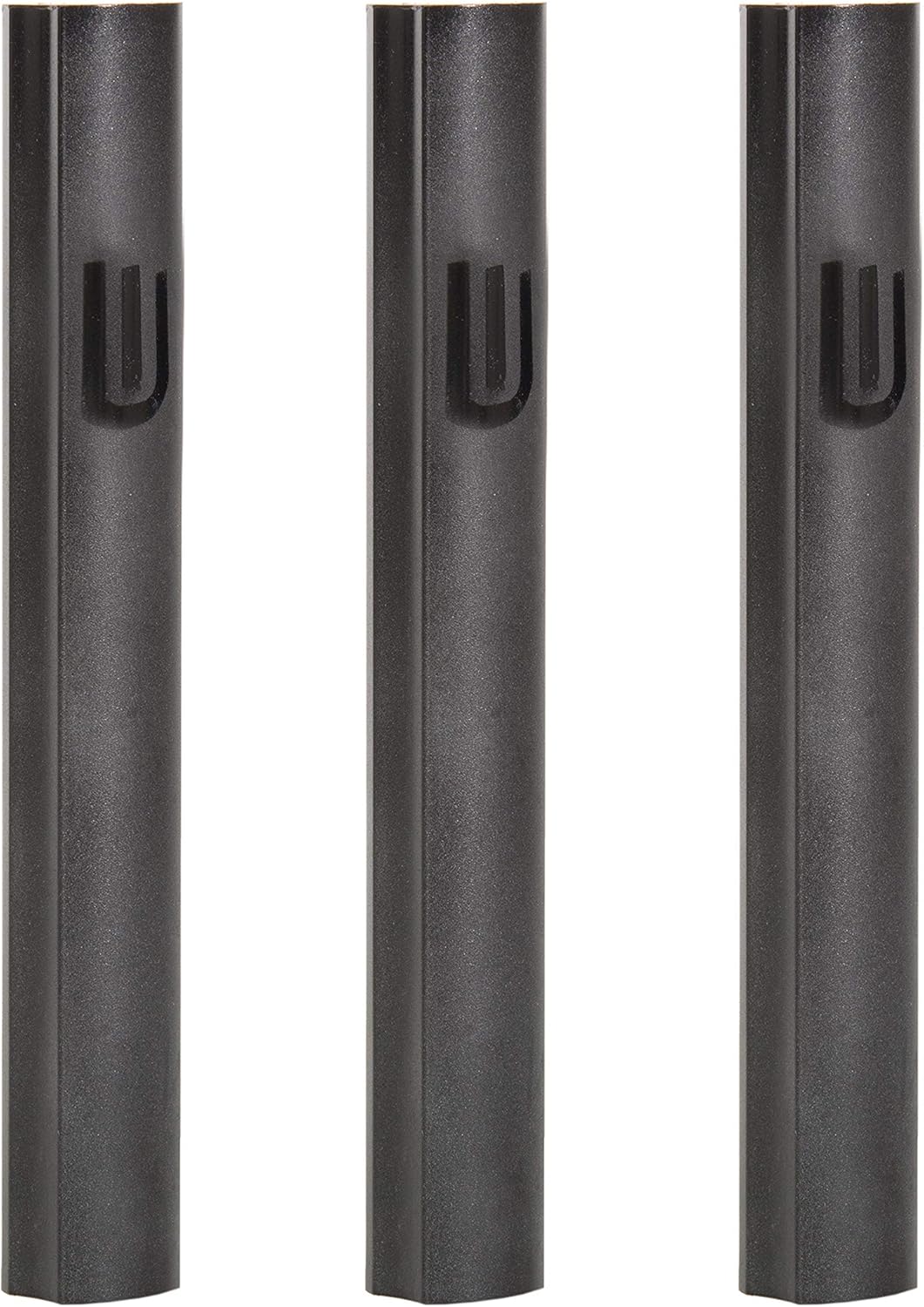 3-Piece Aluminum Door Mezuzah Cases with Hebrew Shin