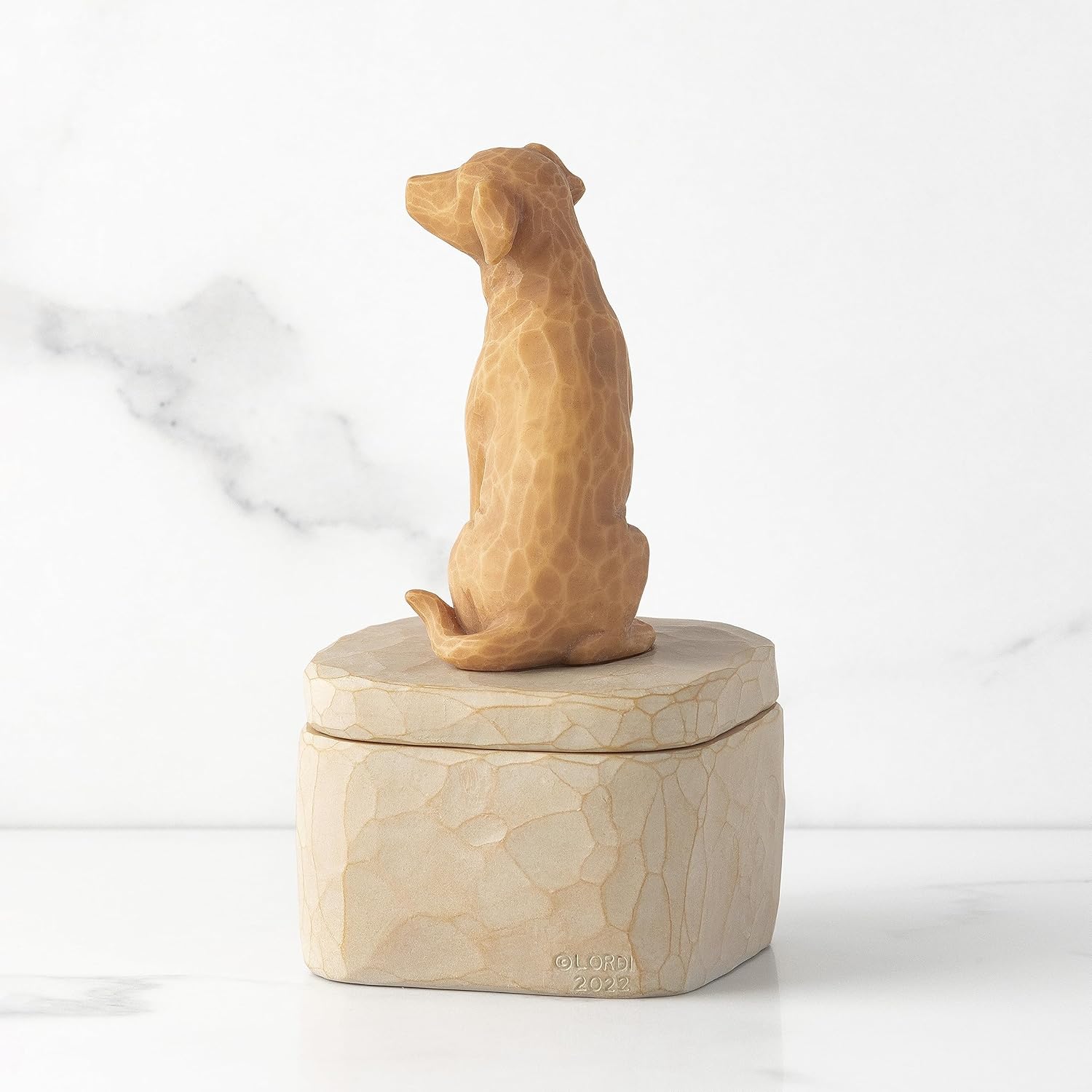 Willow Tree Love My Dog Golden Sculpted Hand Painted Keepsake Box