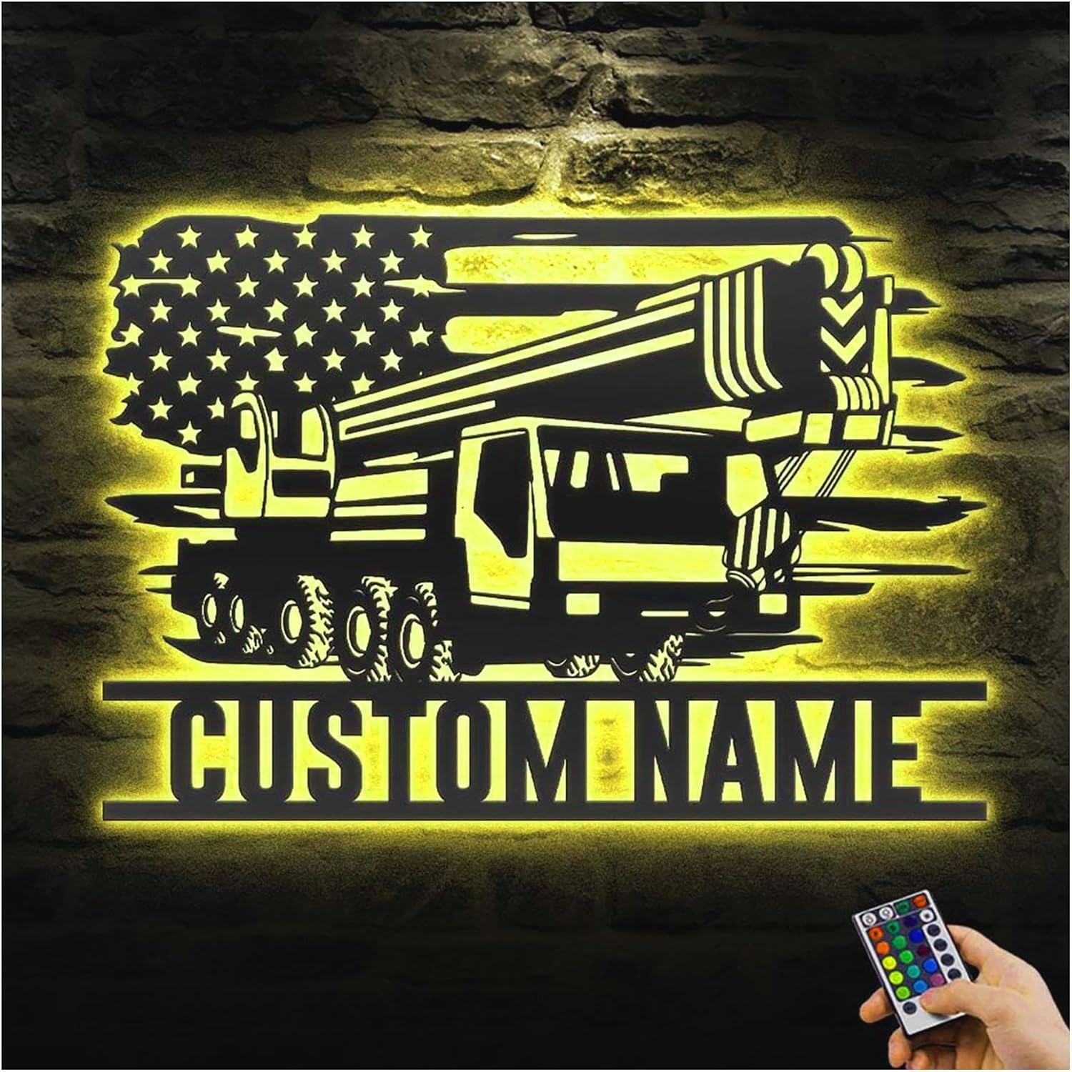 Custom LED Metal Sign Heavy Equipment Decor