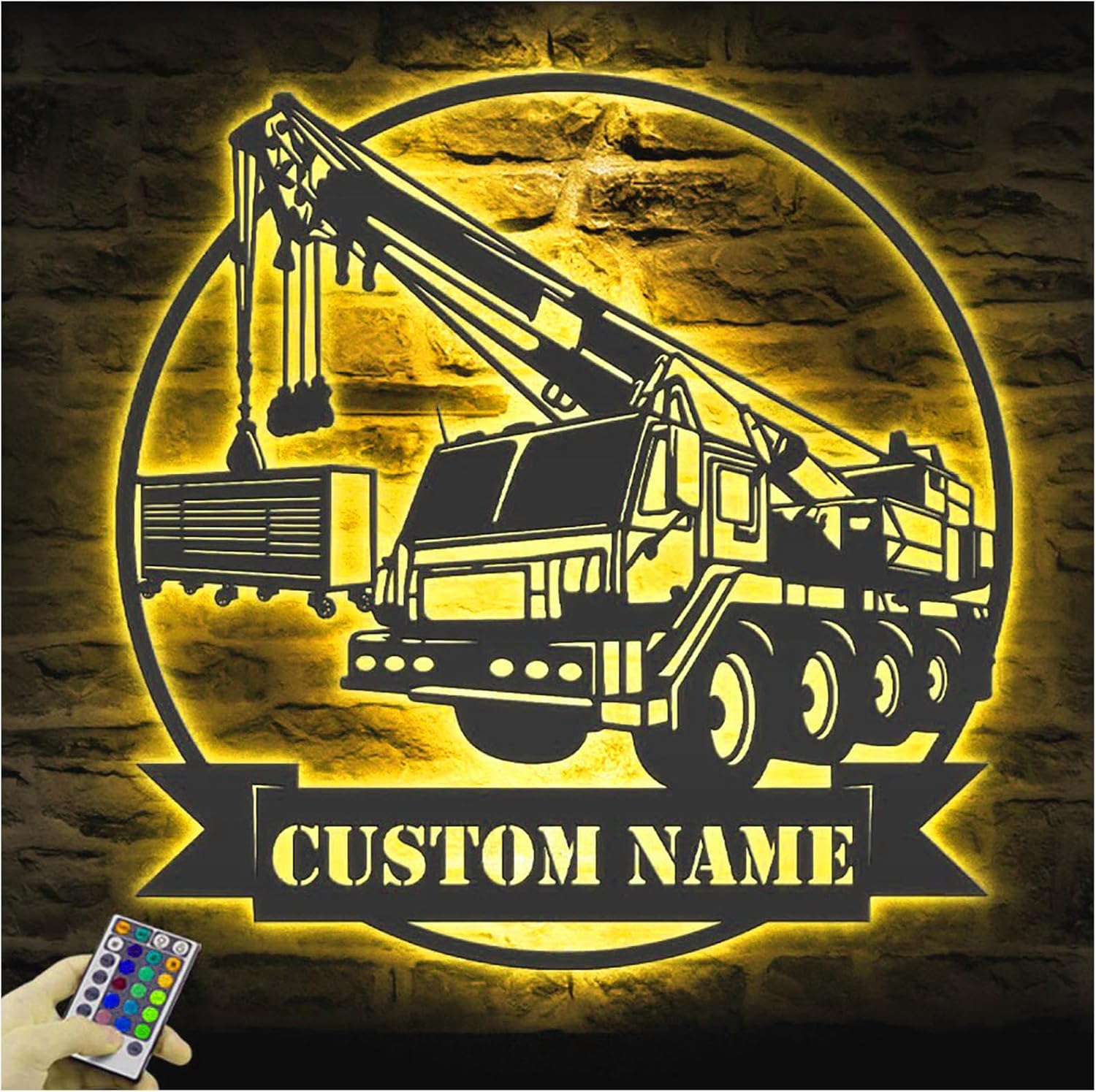 Custom Name Metal Sign with LED Light