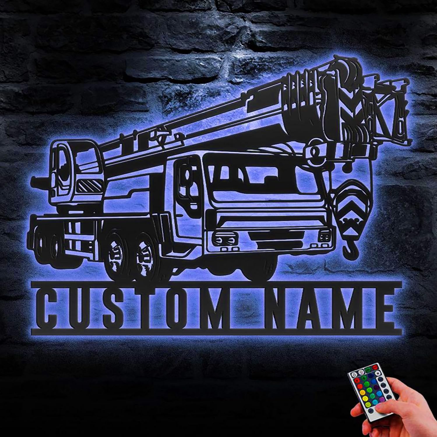 Custom Name Sign with 16 Color LED Light
