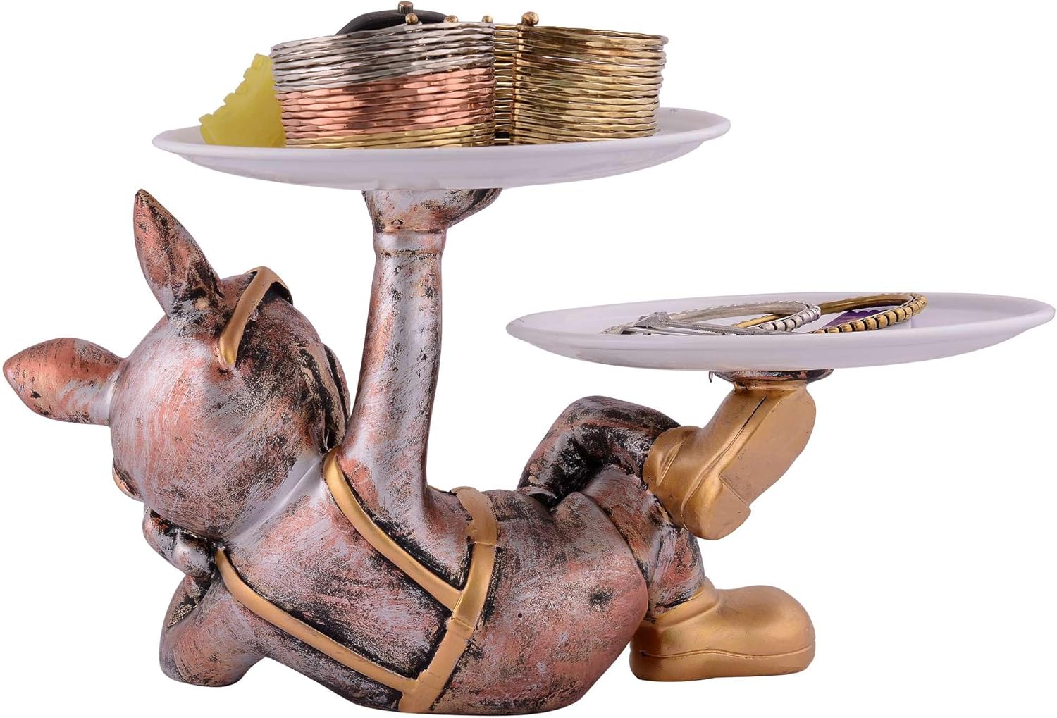 Cool Dog Showpiece with Plate for Home Decor 1