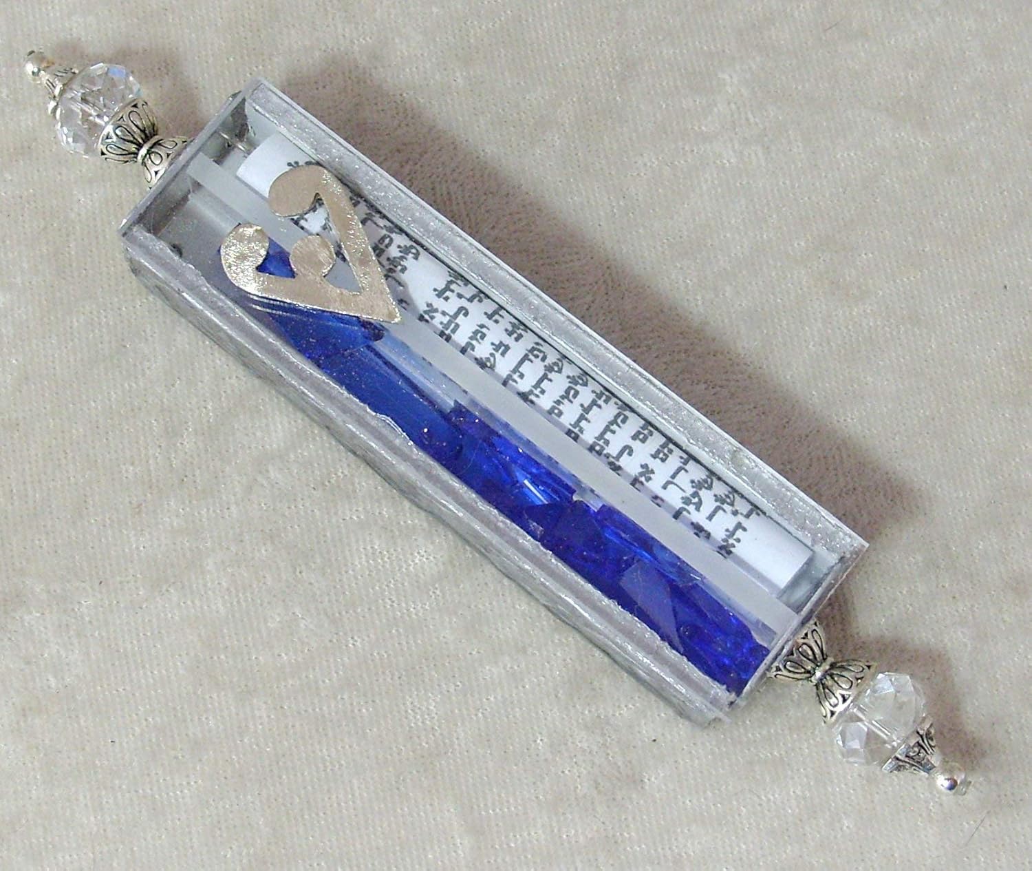 Jewish Wedding Glass Kit with Satin Bag and Mezuzah Case