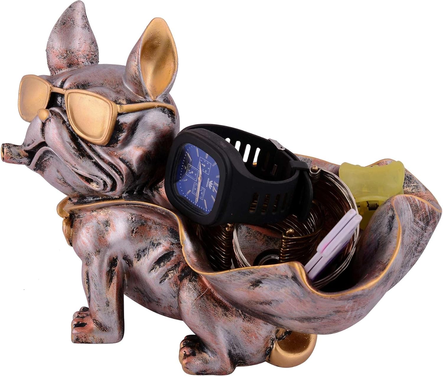 Cool Dog Showpiece with Plate for Home Decor