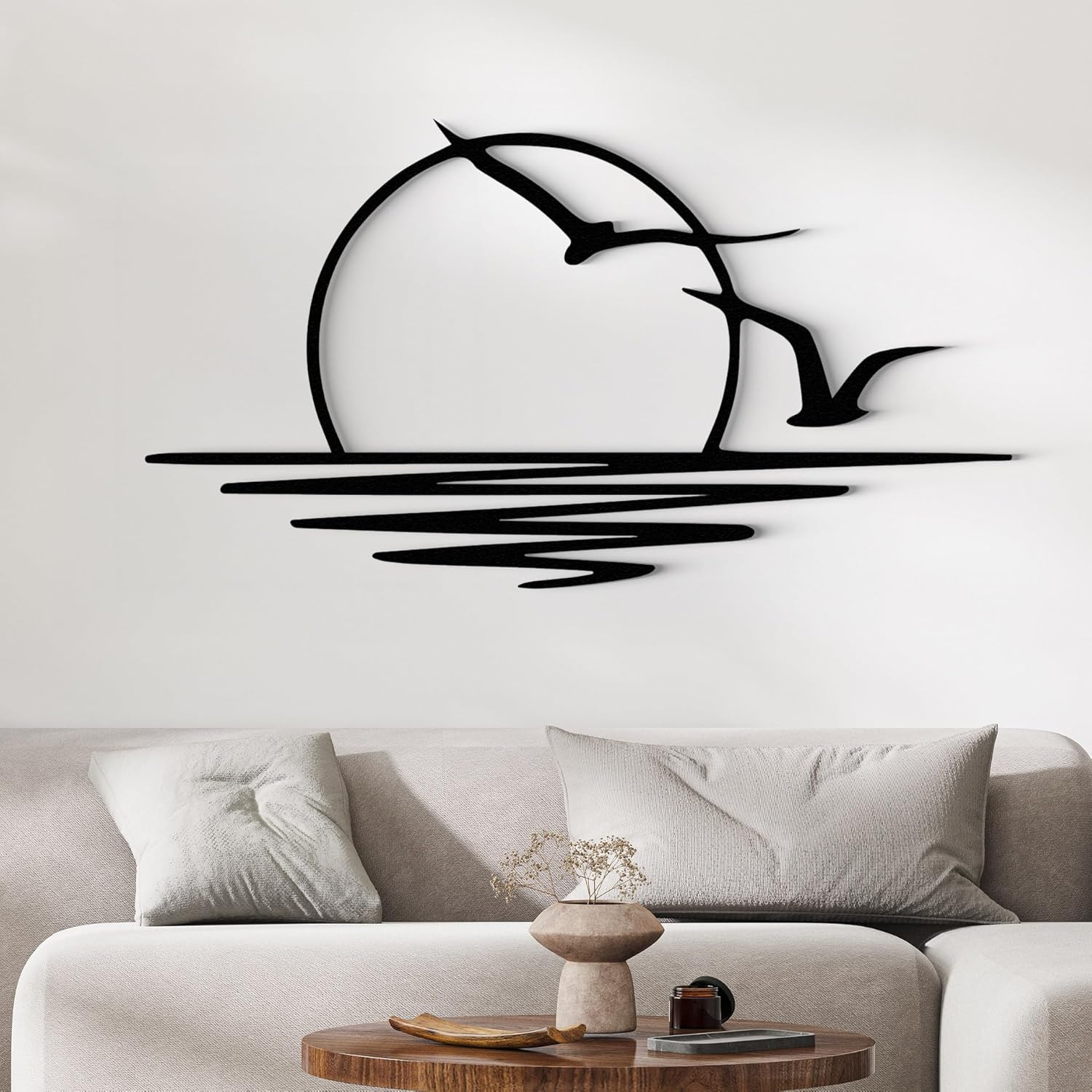 Wita Home Sunset with Seagulls Wall Art