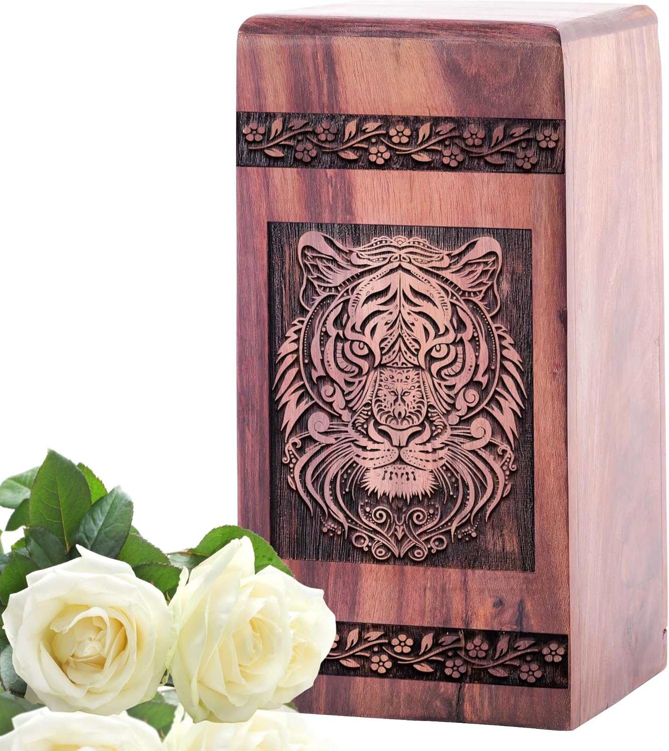 KARYLIZ Tiger Wood Cremation Urn 10 Inch