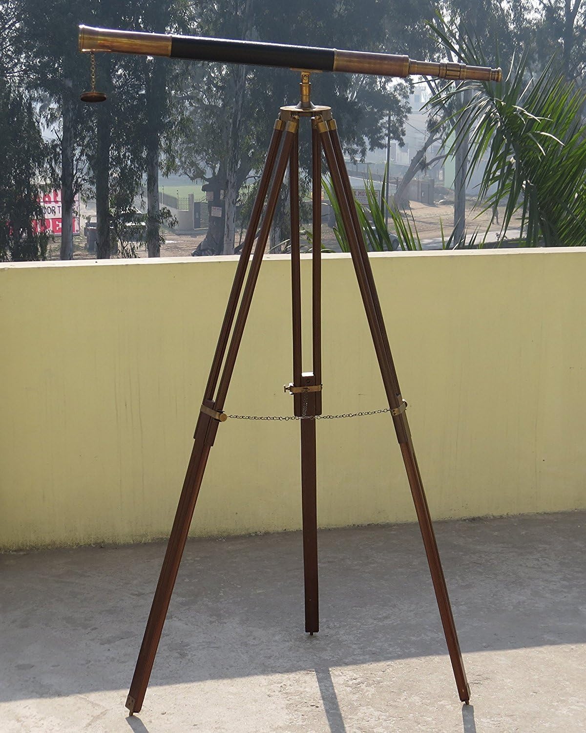 NauticalMart NM071071B Brass Harbor Master Telescope with Tripod Stand - Case of 6