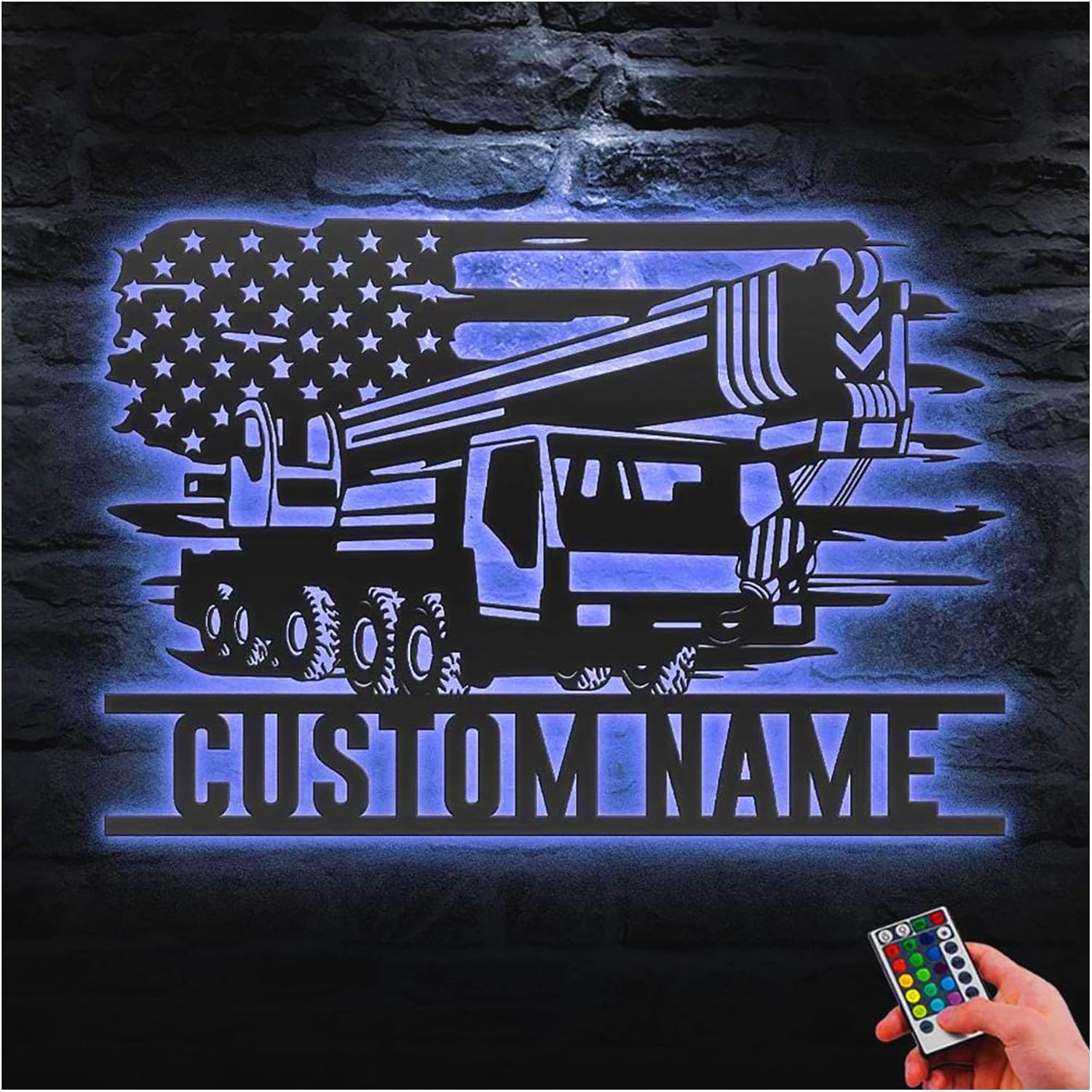 Custom LED Metal Sign Heavy Equipment Decor