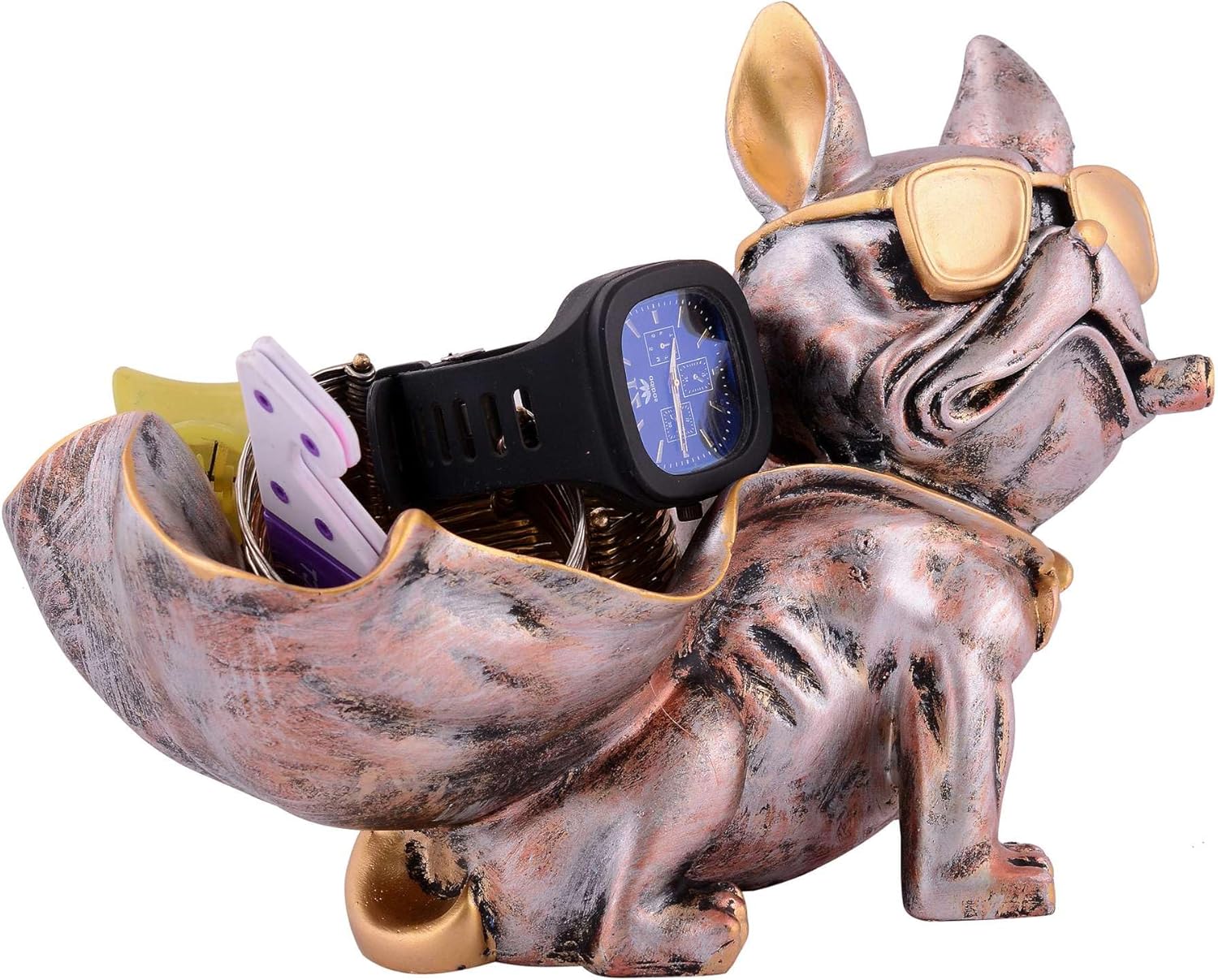Cool Dog Showpiece with Plate for Home Decor