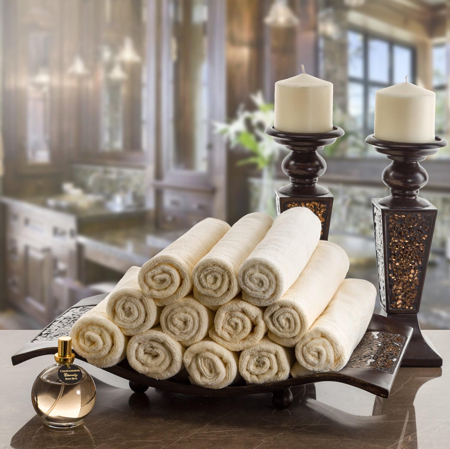 Creative Scents Schonwerk Brown Decorative Tray