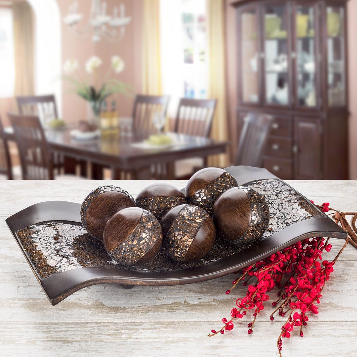 Creative Scents Schonwerk Brown Decorative Tray