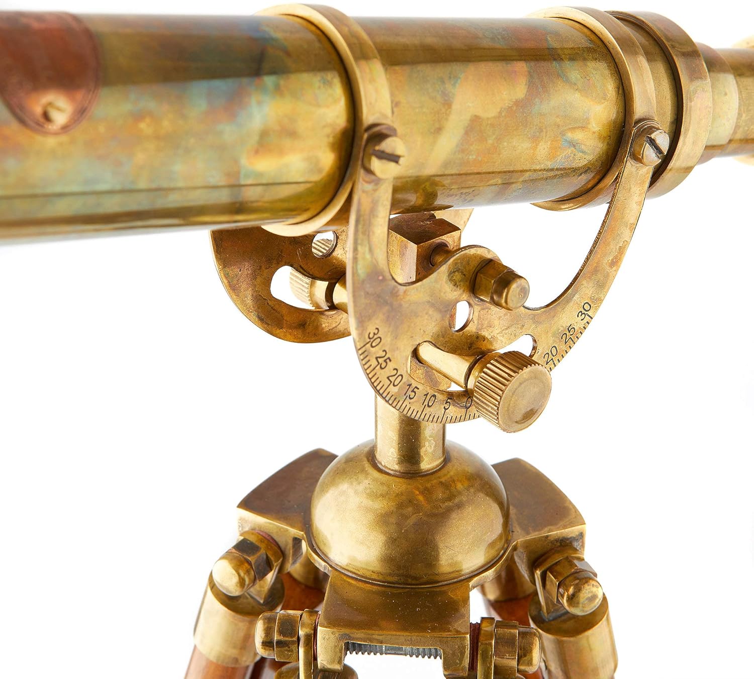 Handcrafted 15 Inch Brass Nautical Telescope with Leather Box