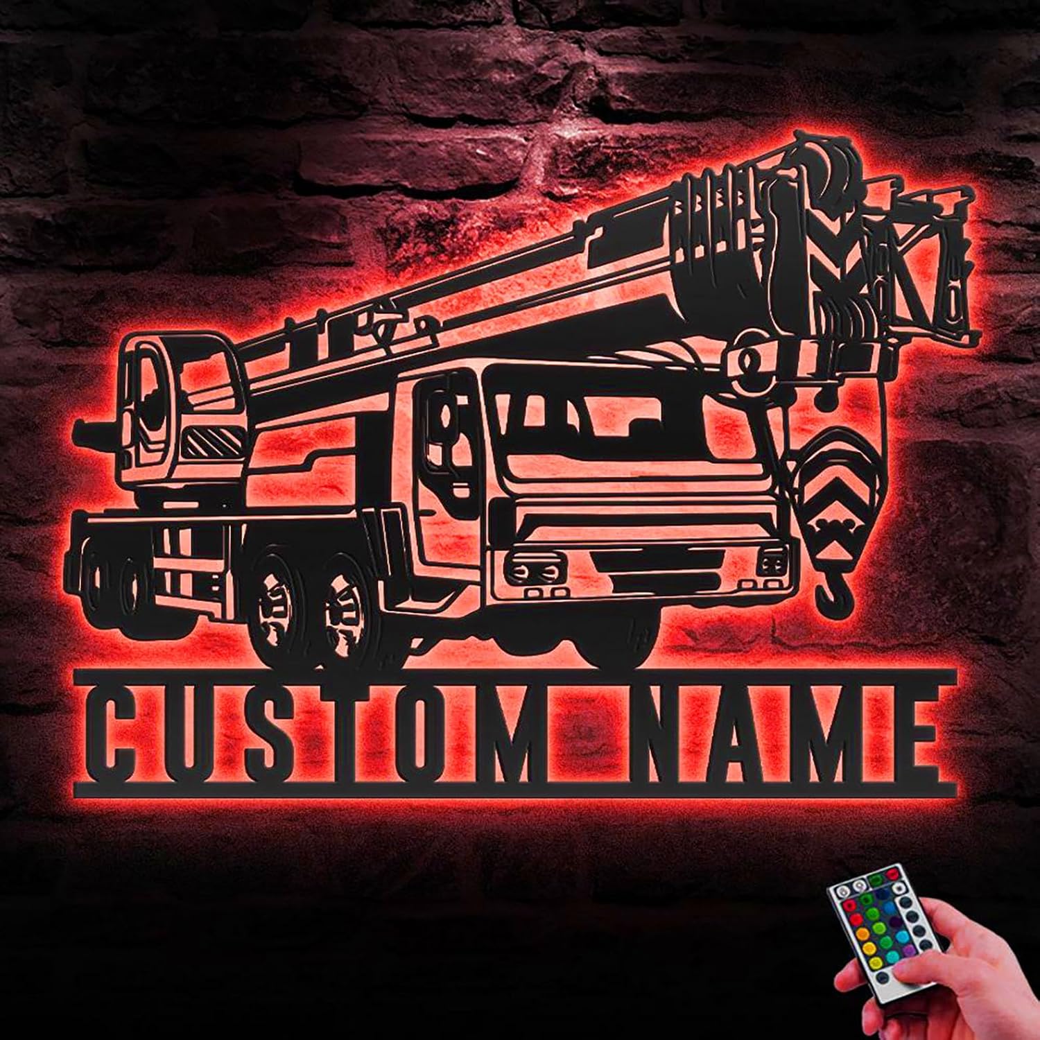 Custom Name Sign with 16 Color LED Light