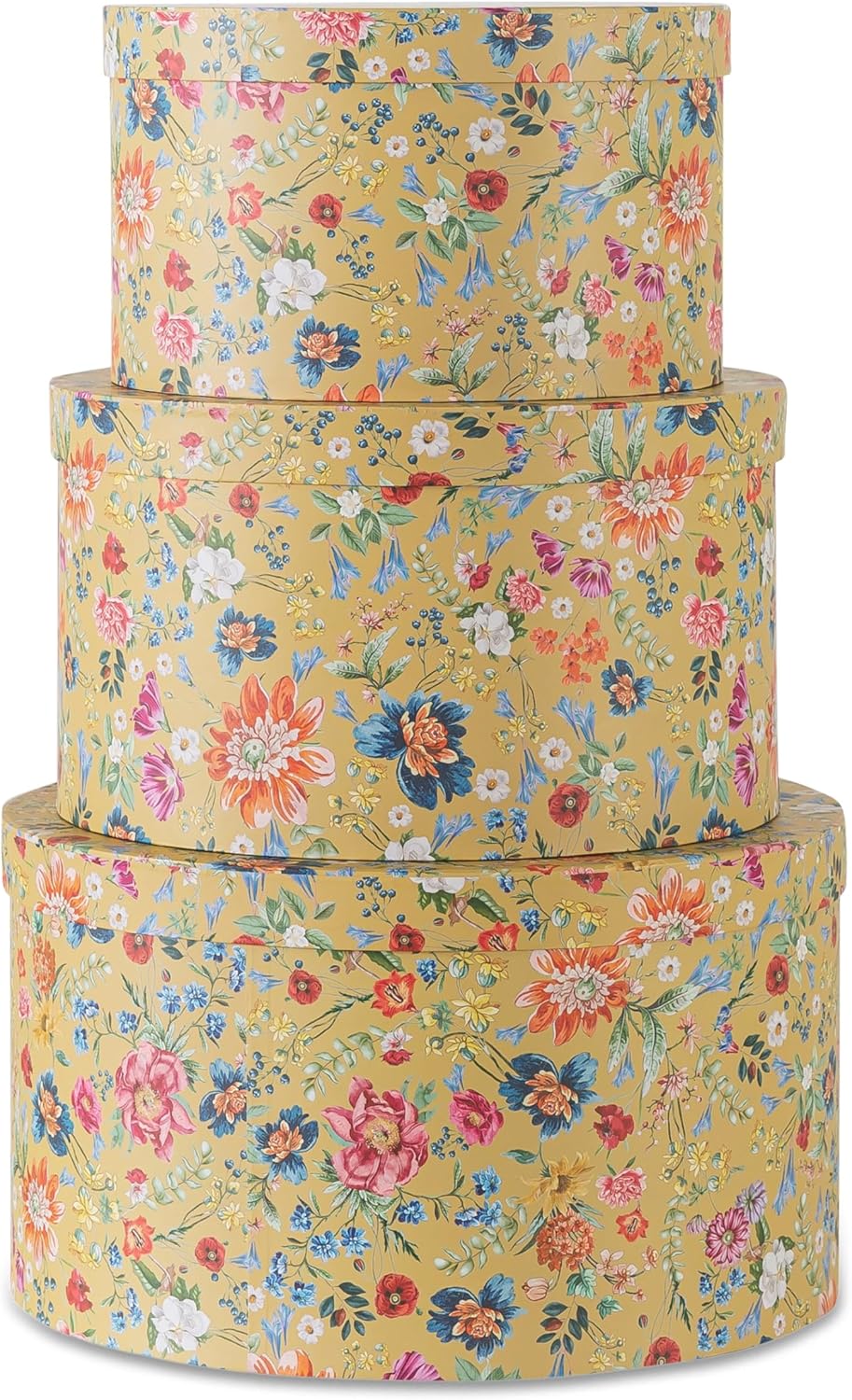 Soul Lane Botanica Bliss Gold Hat Boxes Set of 3