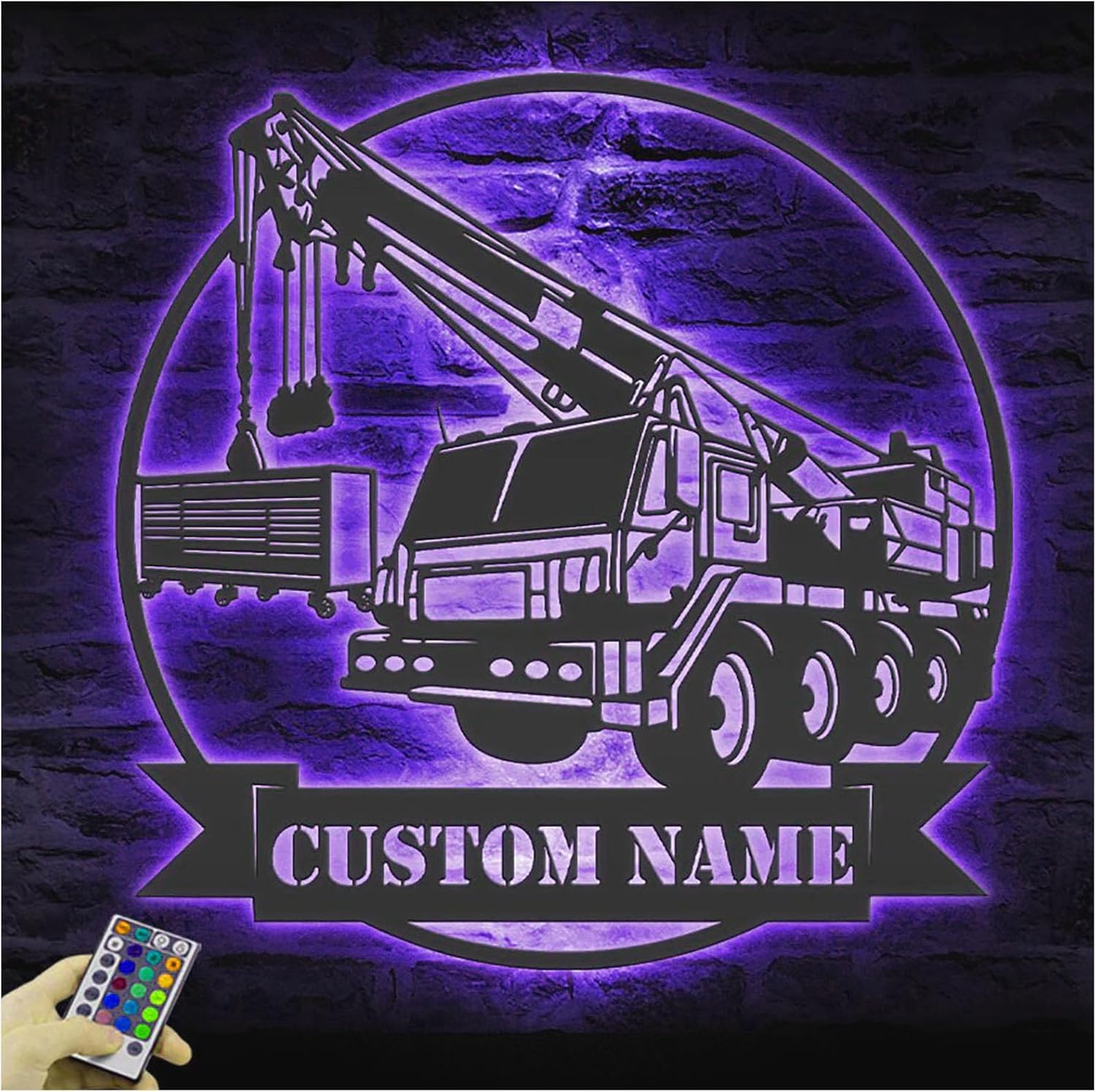 Custom Name Metal Sign with LED Light