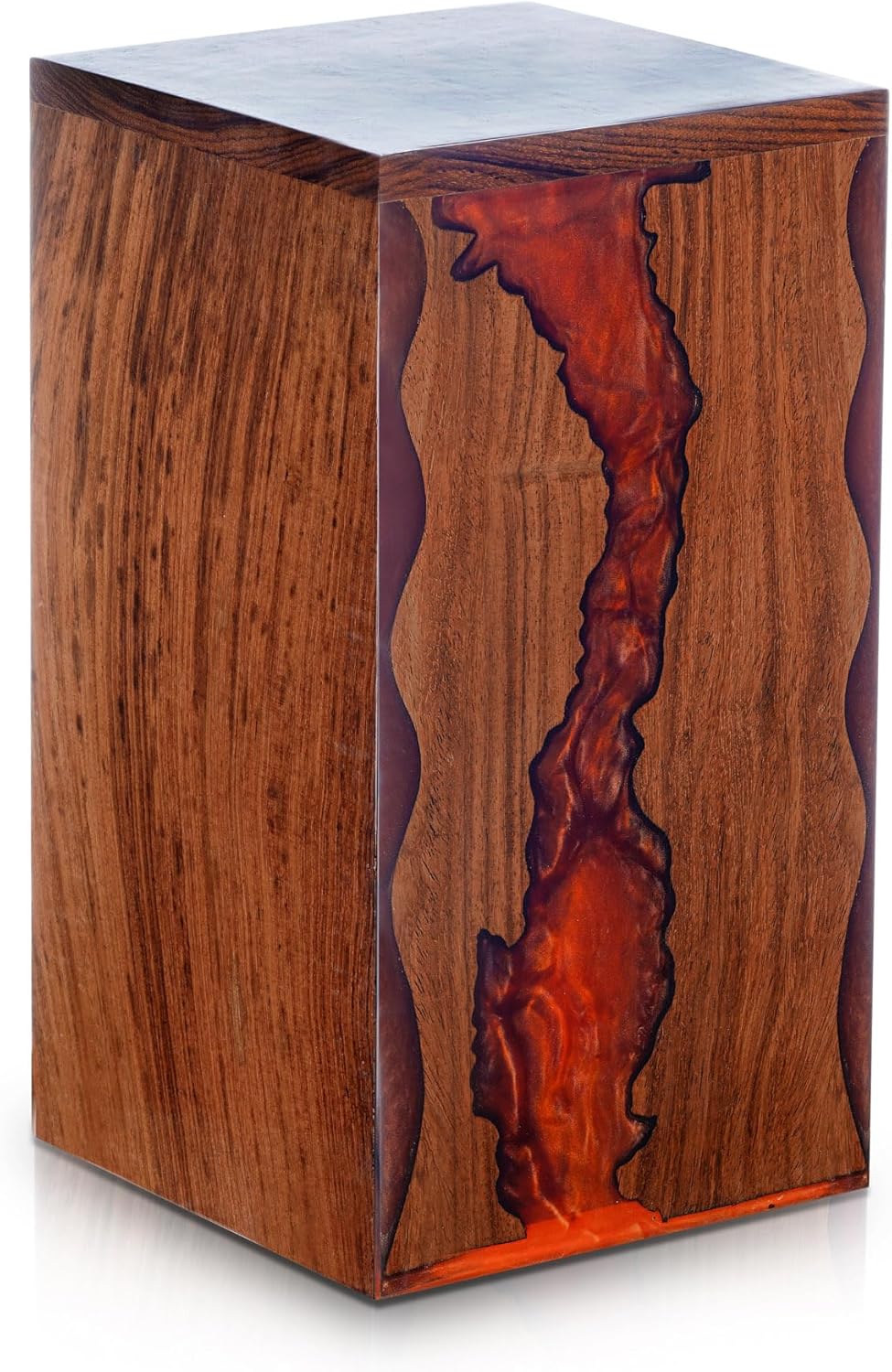 Rosewood Resin Urn Box for Human Ashes