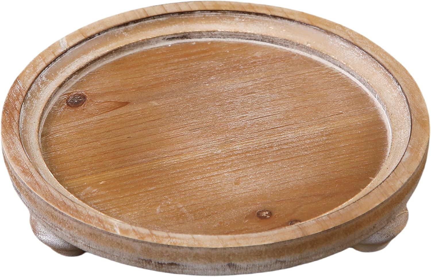 SOFE 10 Inch Round Wooden Serving Tray
