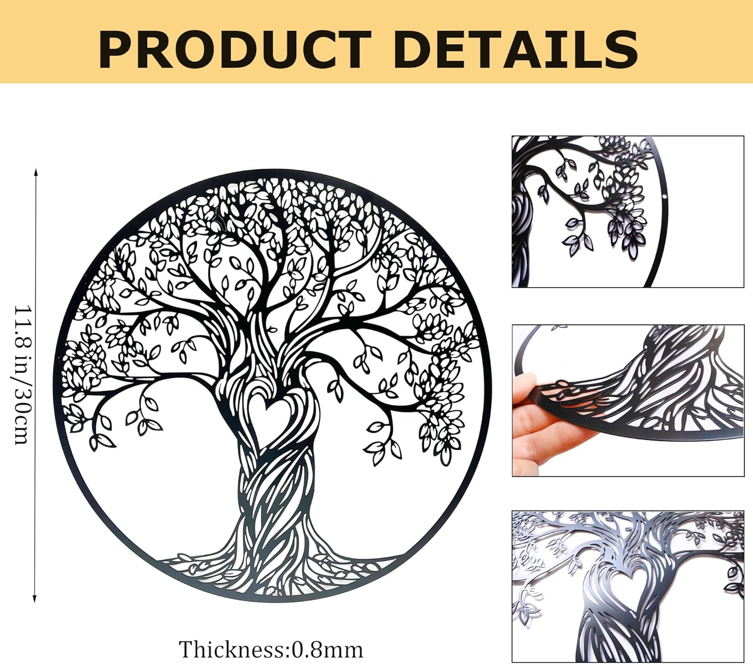 Zephoomyx Tree of Life Metal Wall Art 118 Inch
