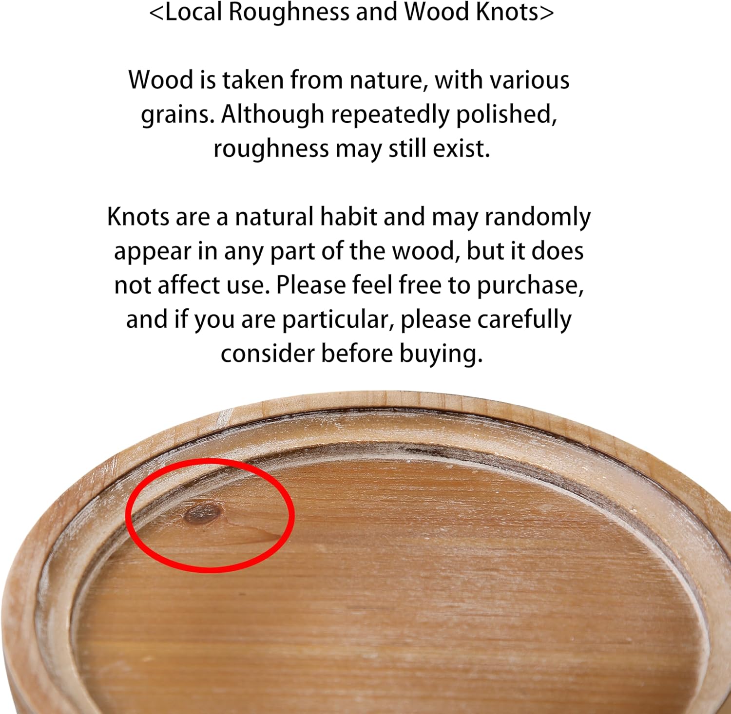 SOFE 10 Inch Round Wooden Serving Tray