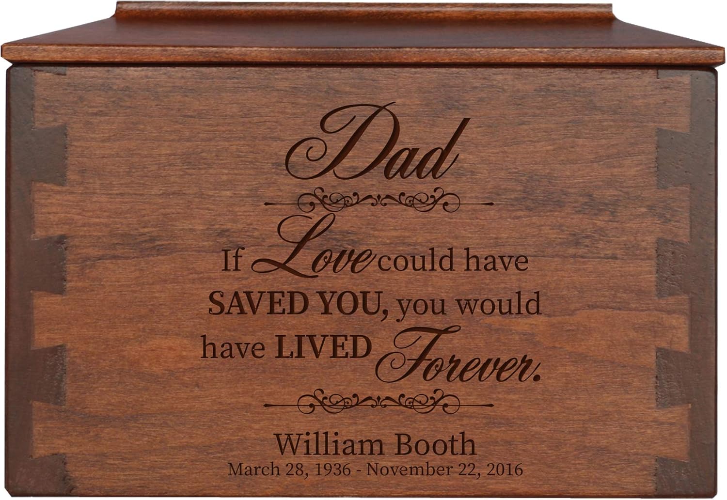 LifeSong Milestones Small Personalized Wooden Cremation Urn