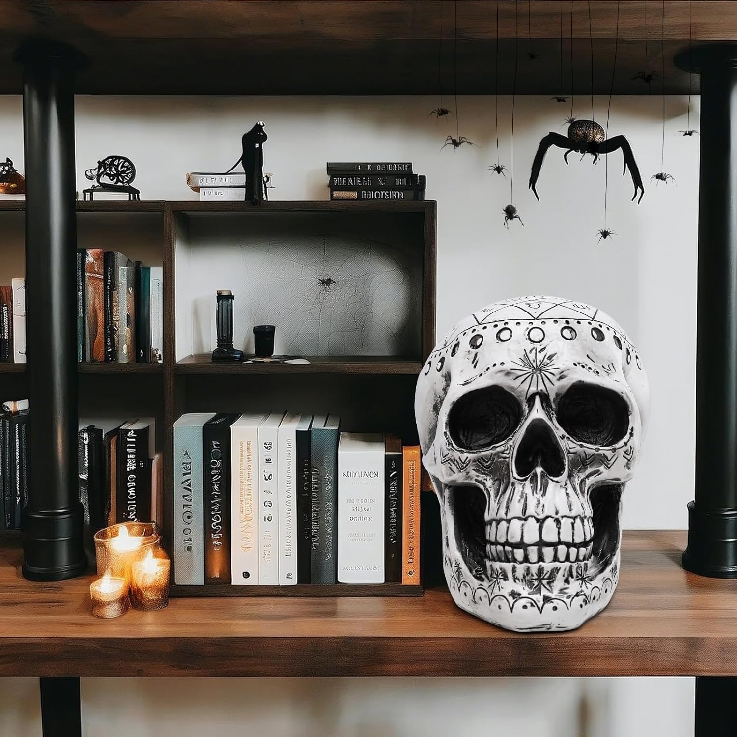 WONDER GARDEN Halloween Skull Decor Head