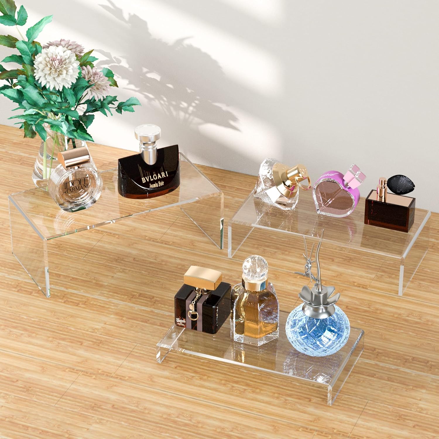 Crystal Acrylic Risers Display Stand 3pcs Set