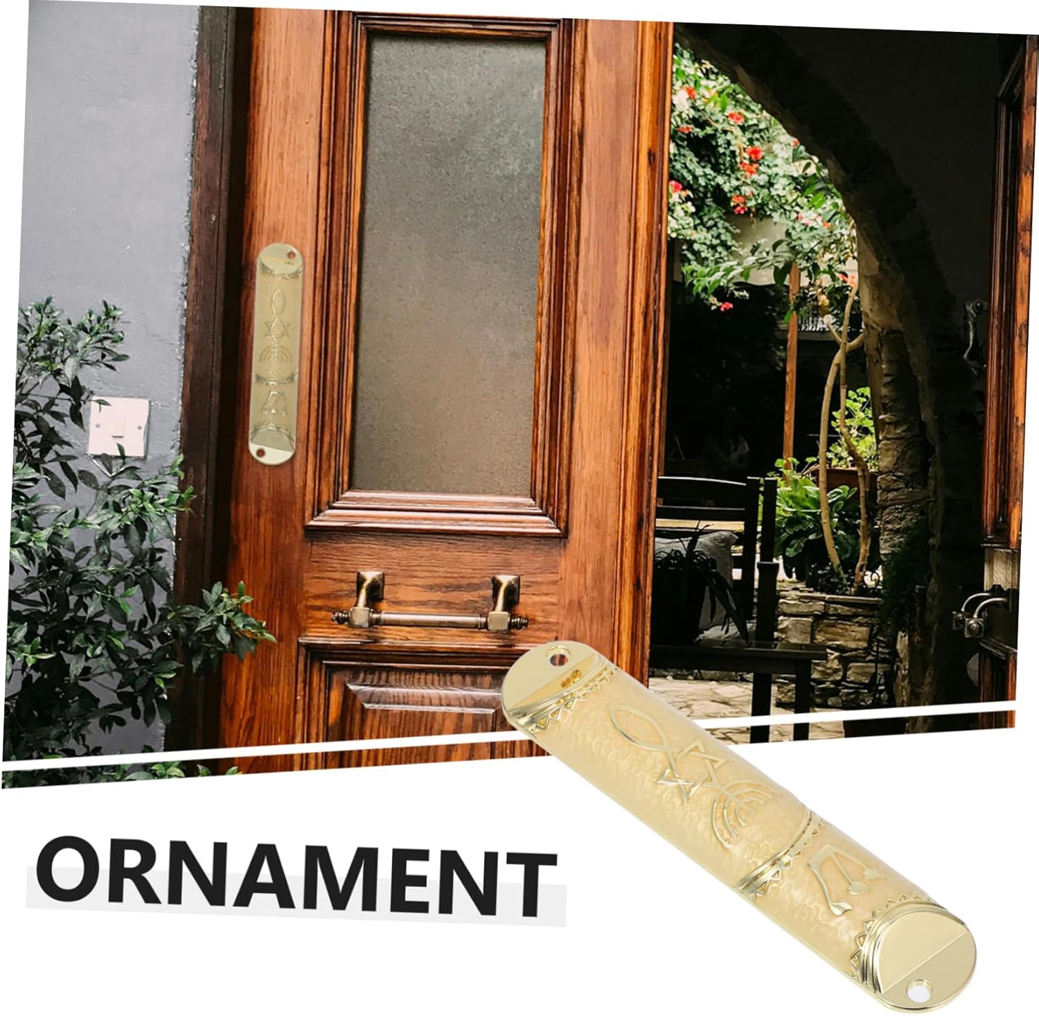 1set Classic Metal Mezuzah Religious Door Decor