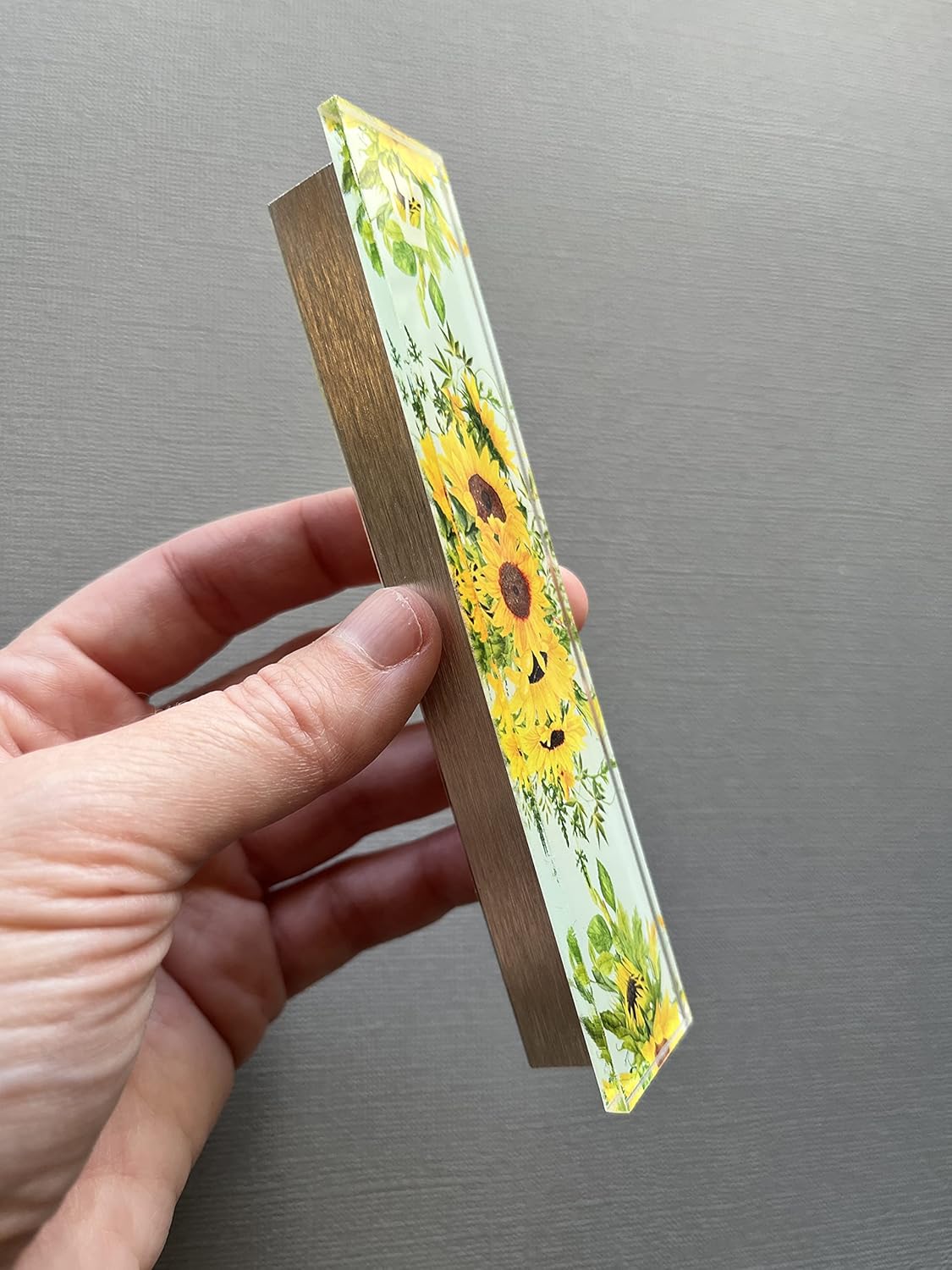 Lea Joelle Mezuzah Scroll Case with Sunflowers